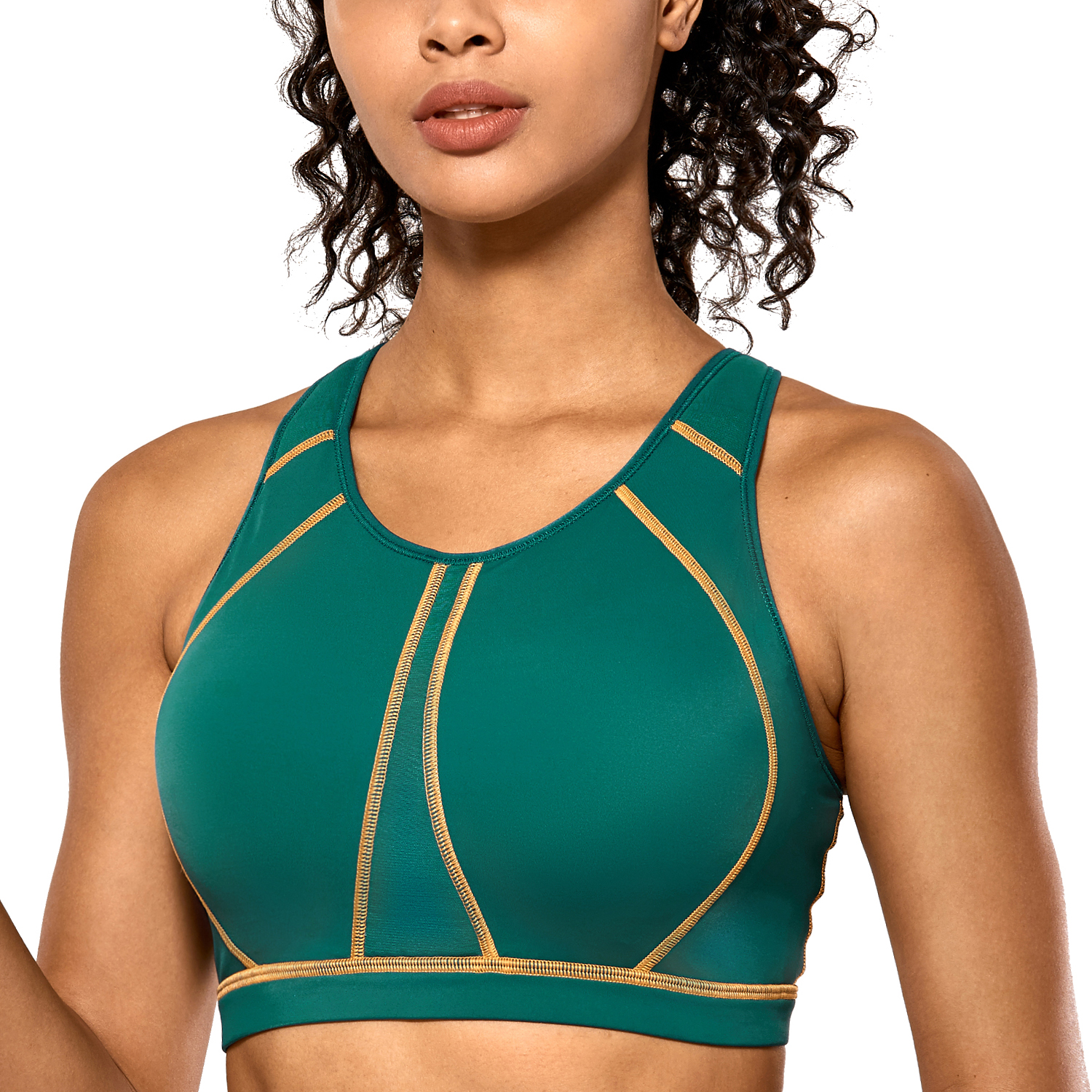 Womens High Impact Sports Bra Full Coverage Support Wirefree Padded Supportive Ebay 