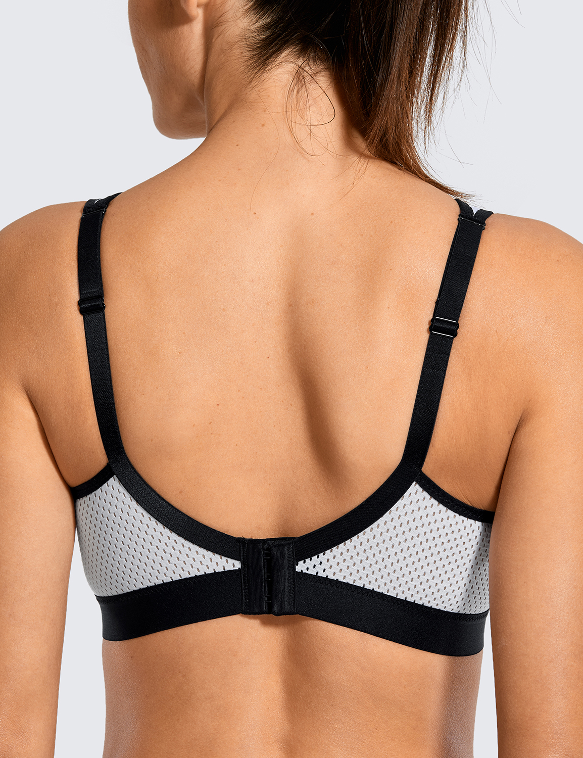 SYROKAN Sports Bra High Impact Support Bra Wirefree Bounce Control Plus Size