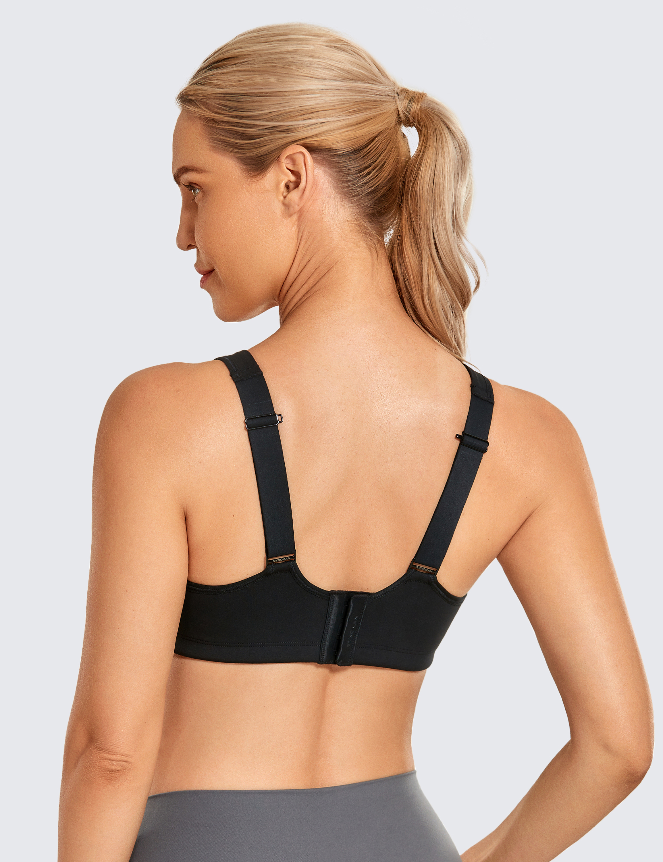 SYROKAN High Impact Sports Bras for Women High Support Underwire