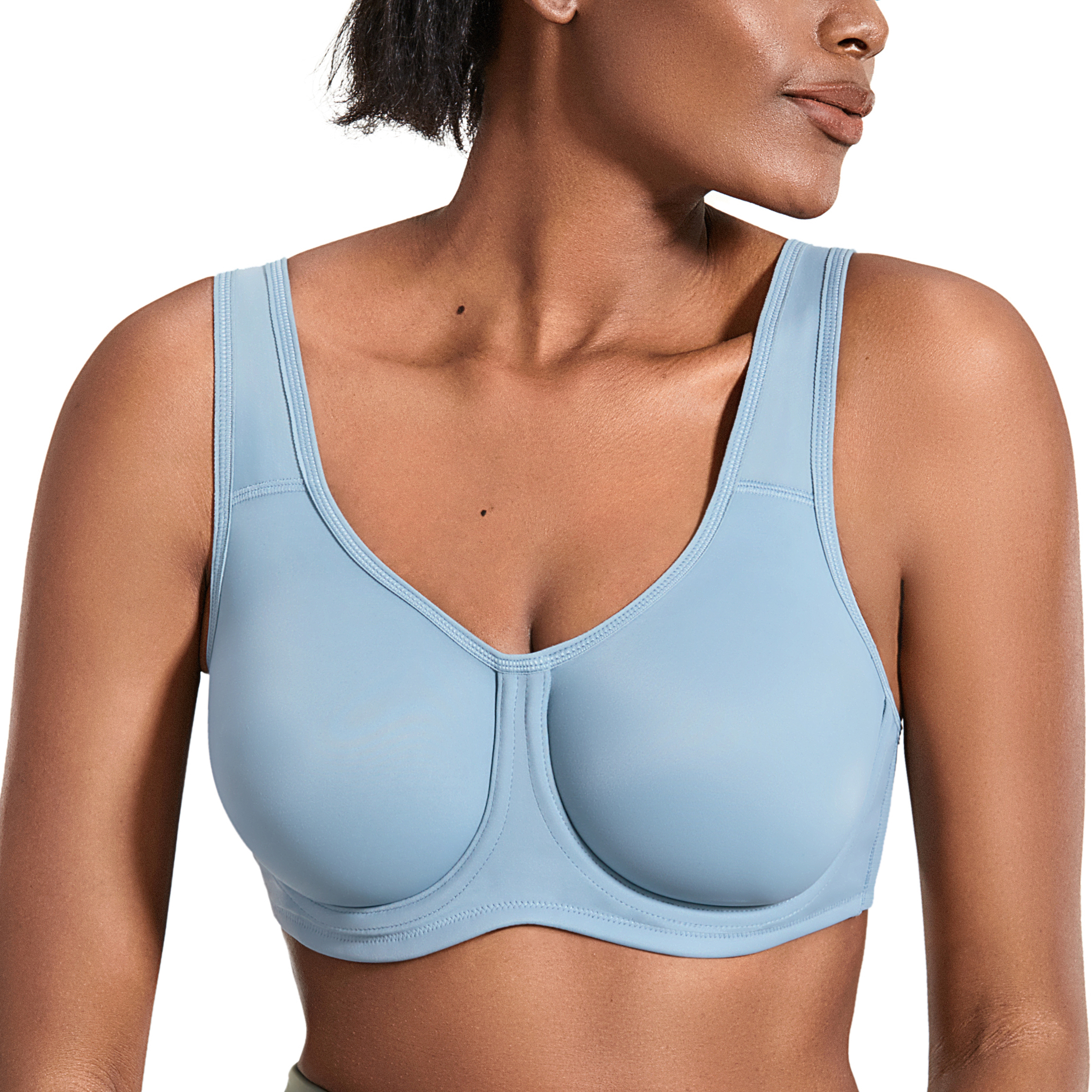 SYROKAN Women's Max Control Underwire Sports Bra High Impact Plus Size with  Adjustable Straps : : Clothing, Shoes & Accessories