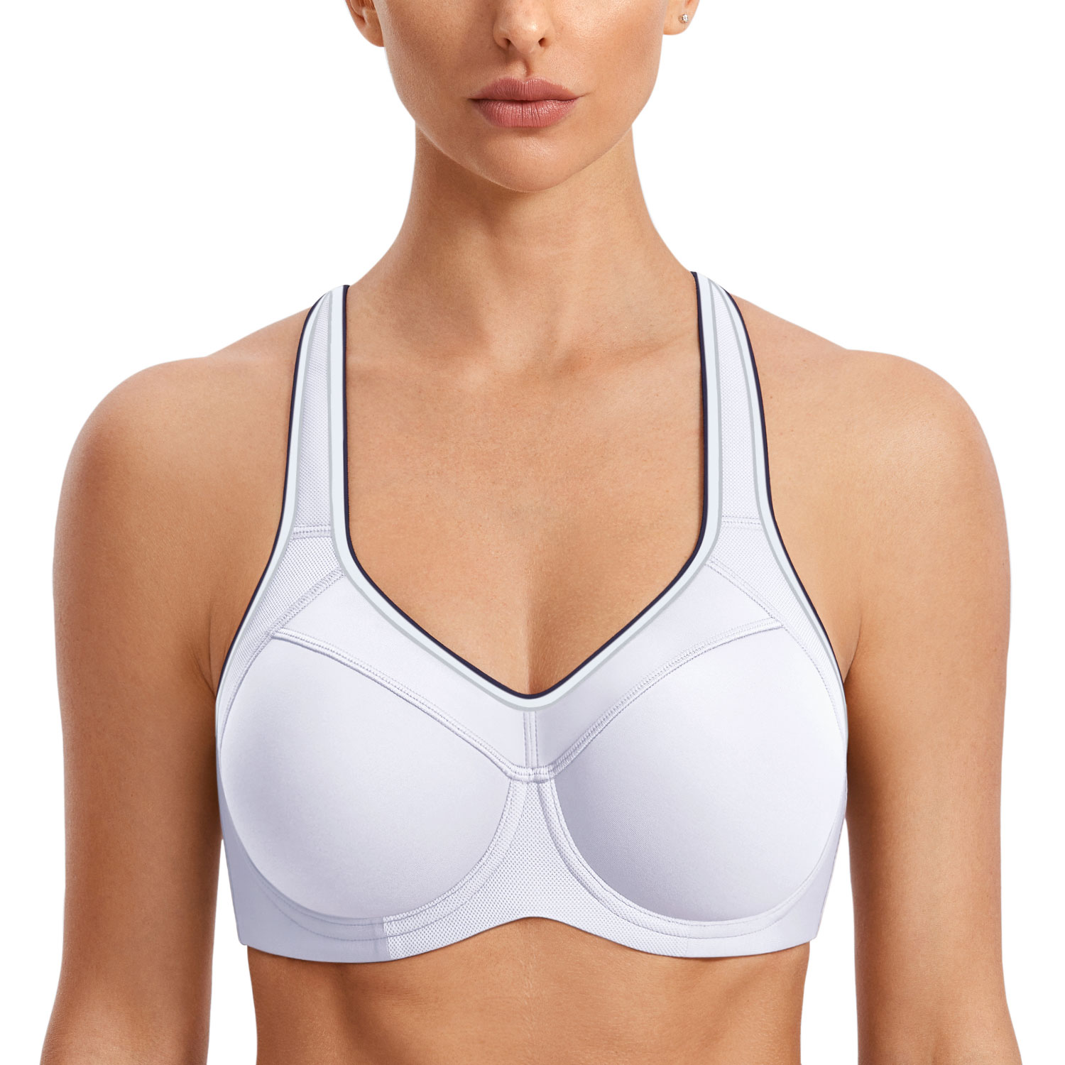 SYROKAN Women's Full Support High Impact Racerback Lightly Lined Underwire  Sp for sale online