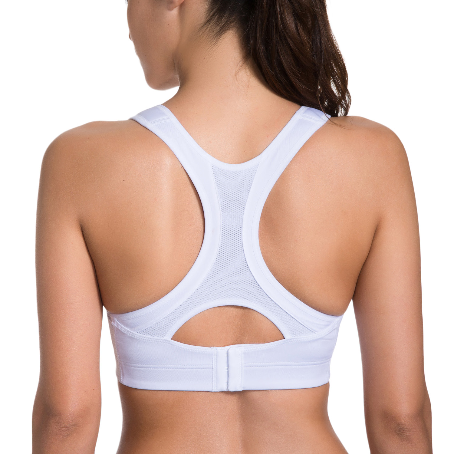 Syrokan Womens High Impact Sports Bra Front Lightly Padded Wirefree 3598