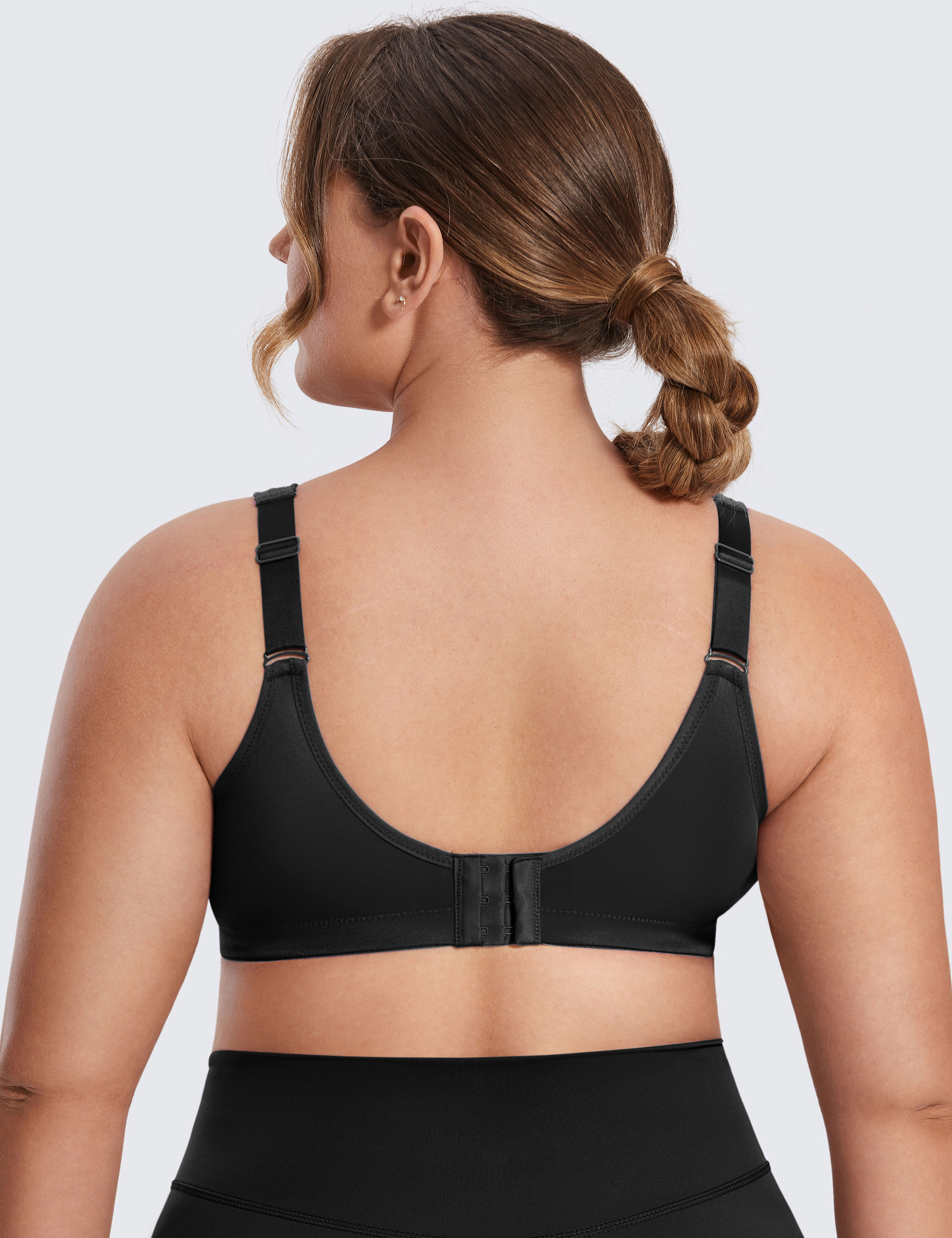 Womens Bra Adjustable Wirefree High Impact Full Support Plus Size