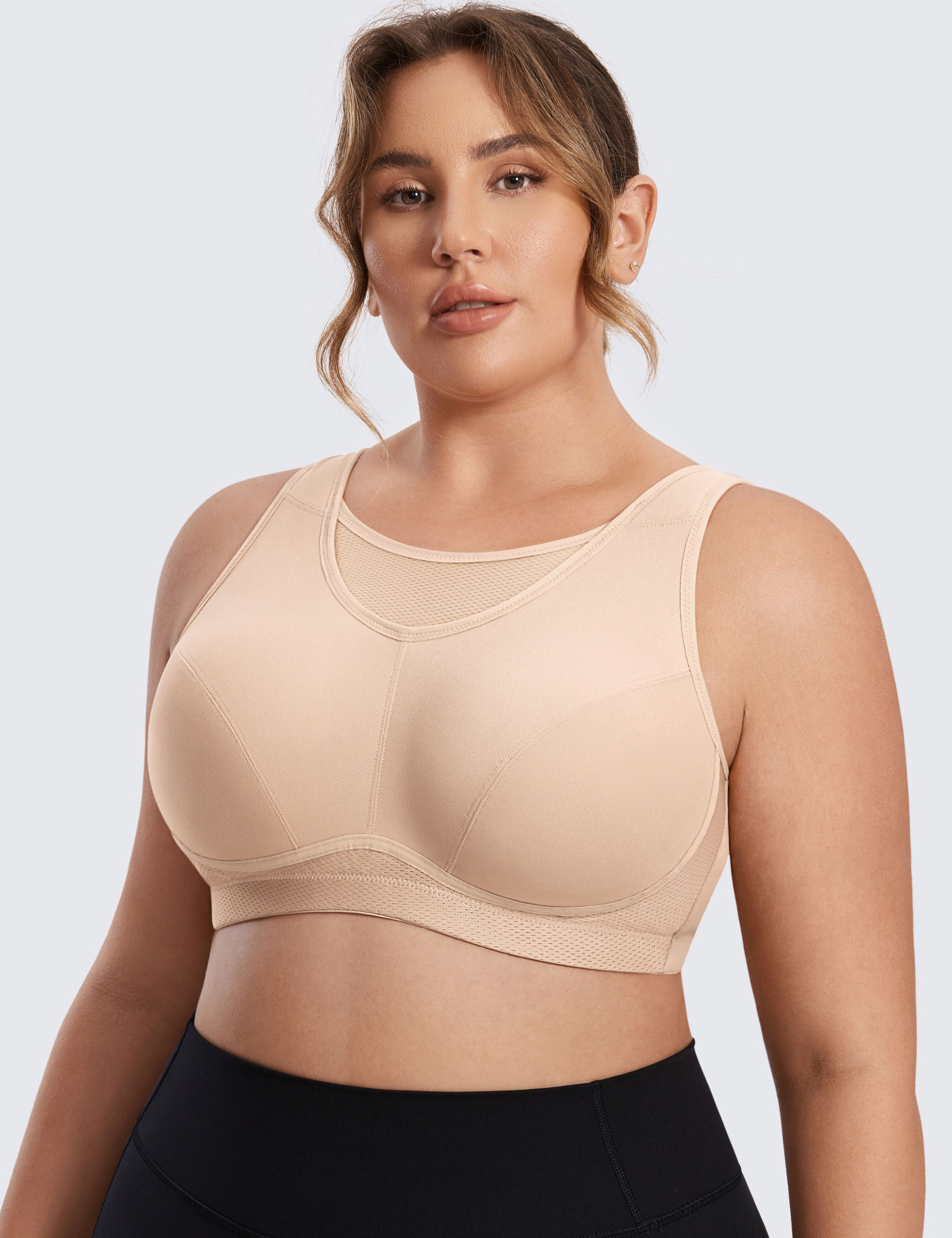Womens Wire Free Sports Bra Plus Size High Impact No Bounce Full Coverage Ebay 