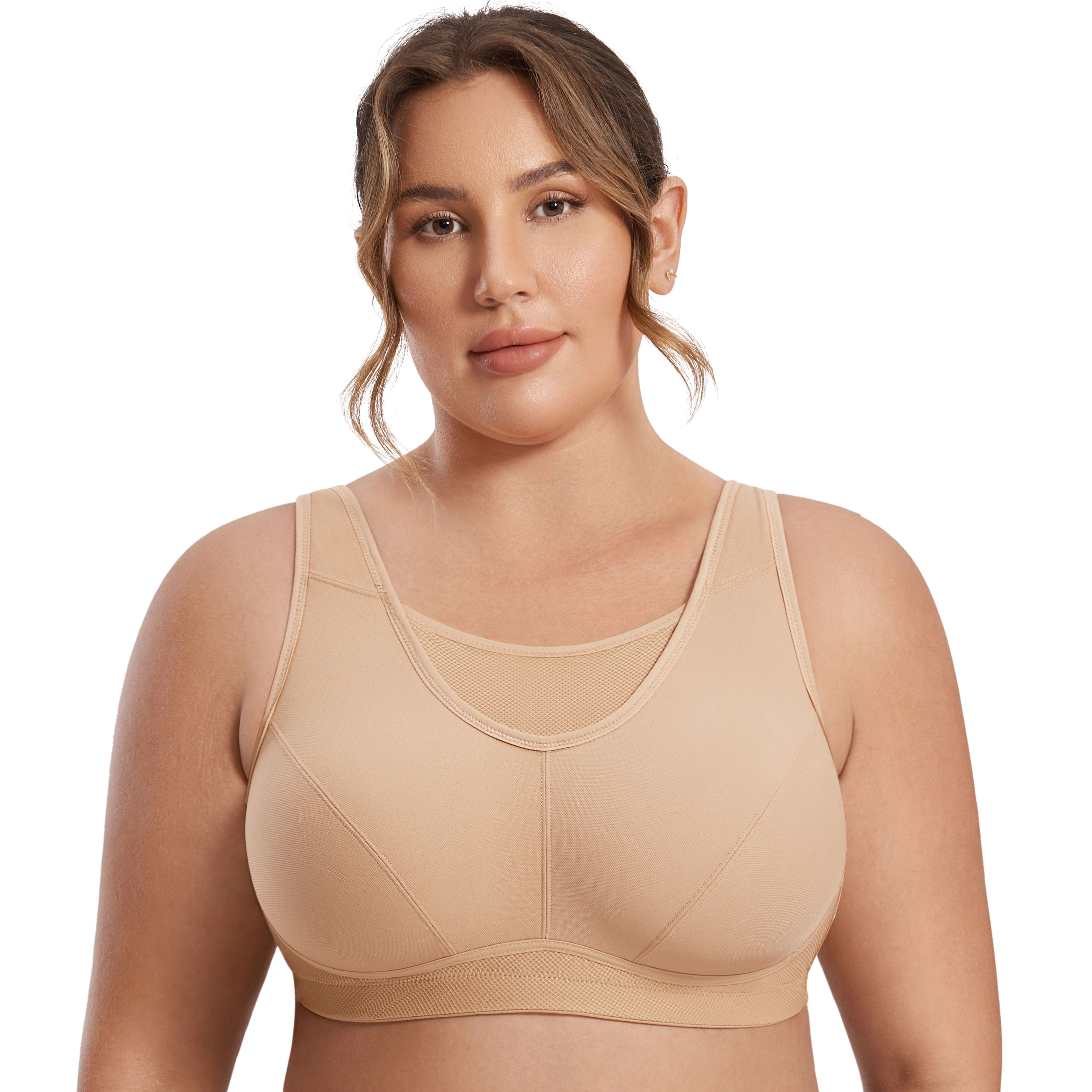 SYROKAN Women's Underwire High Support Plus Size with Adjustable