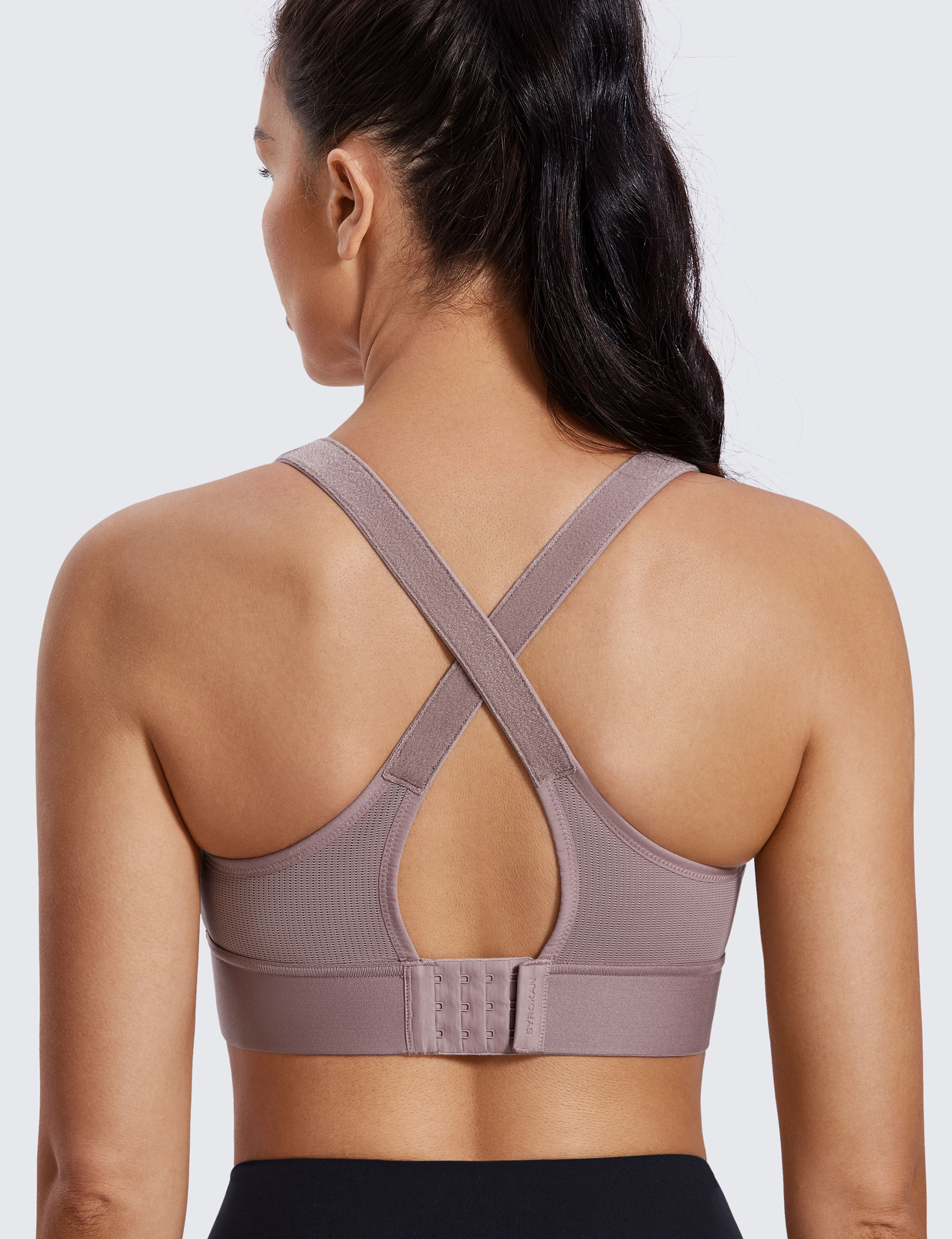 Buy SYROKAN Front Adjustable Sports Bras for Women High Impact