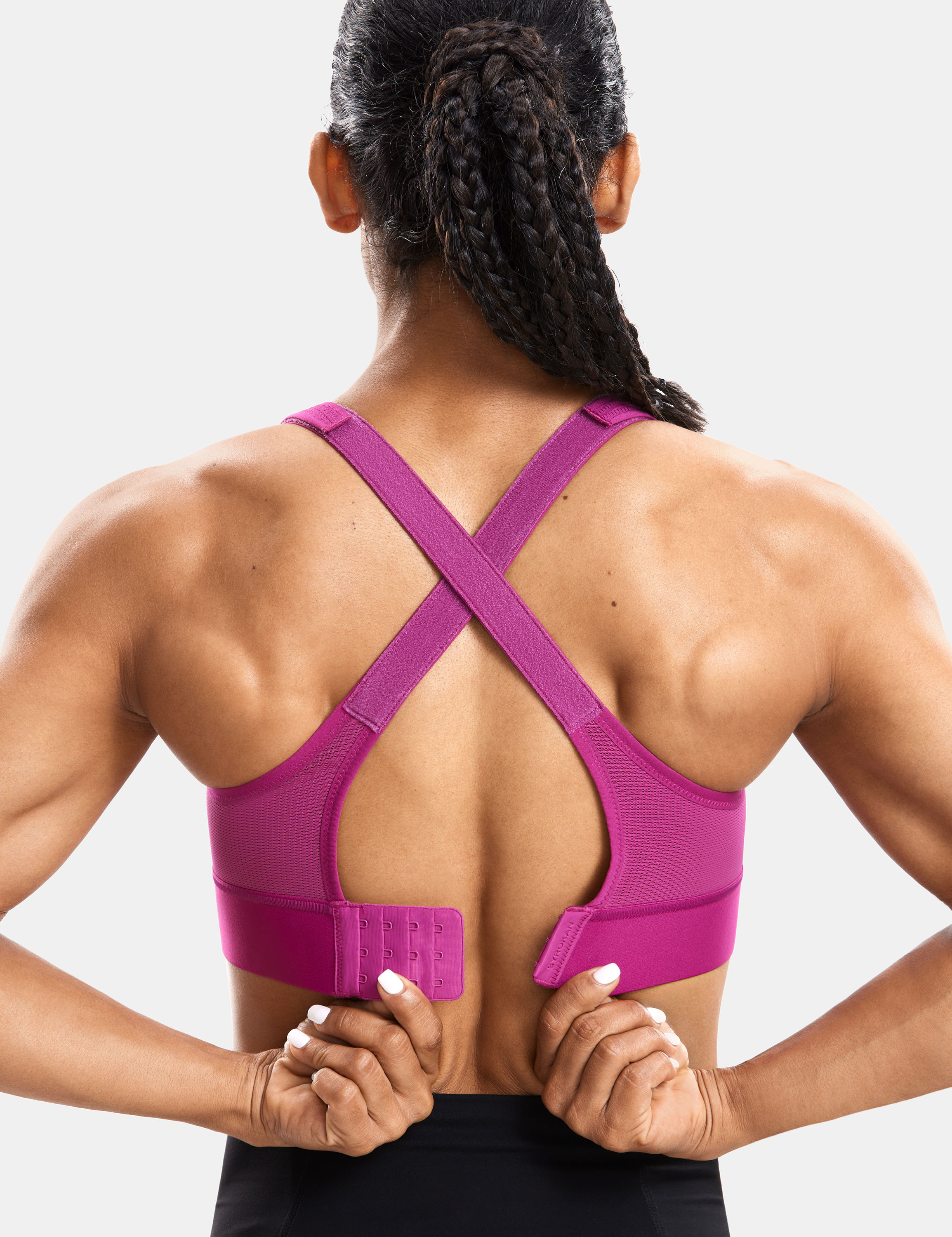 Buy SYROKAN Women's Active Front Zipper High Impact Full Support Workout  Sports Bra Online at desertcartPeru
