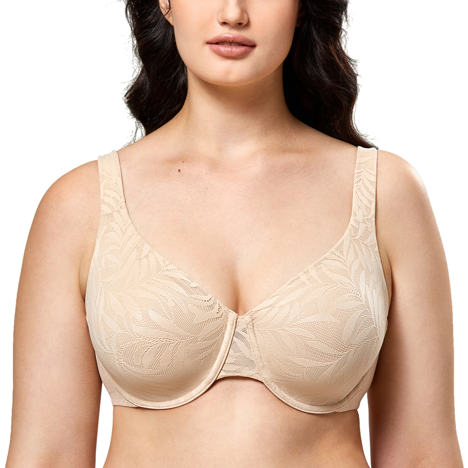 AISILIN Women's Front Closure Full Coverage Minimizer Underwire Plus Size Unlined  Bra White 34B at  Women's Clothing store