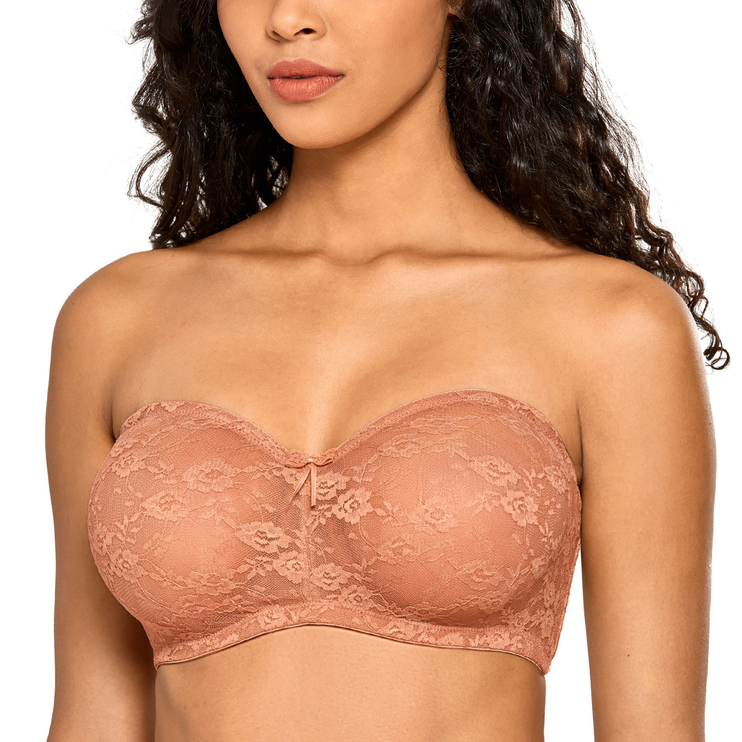 Womens Multiway Strapless Lace Bra Underwire See Through Convertible 