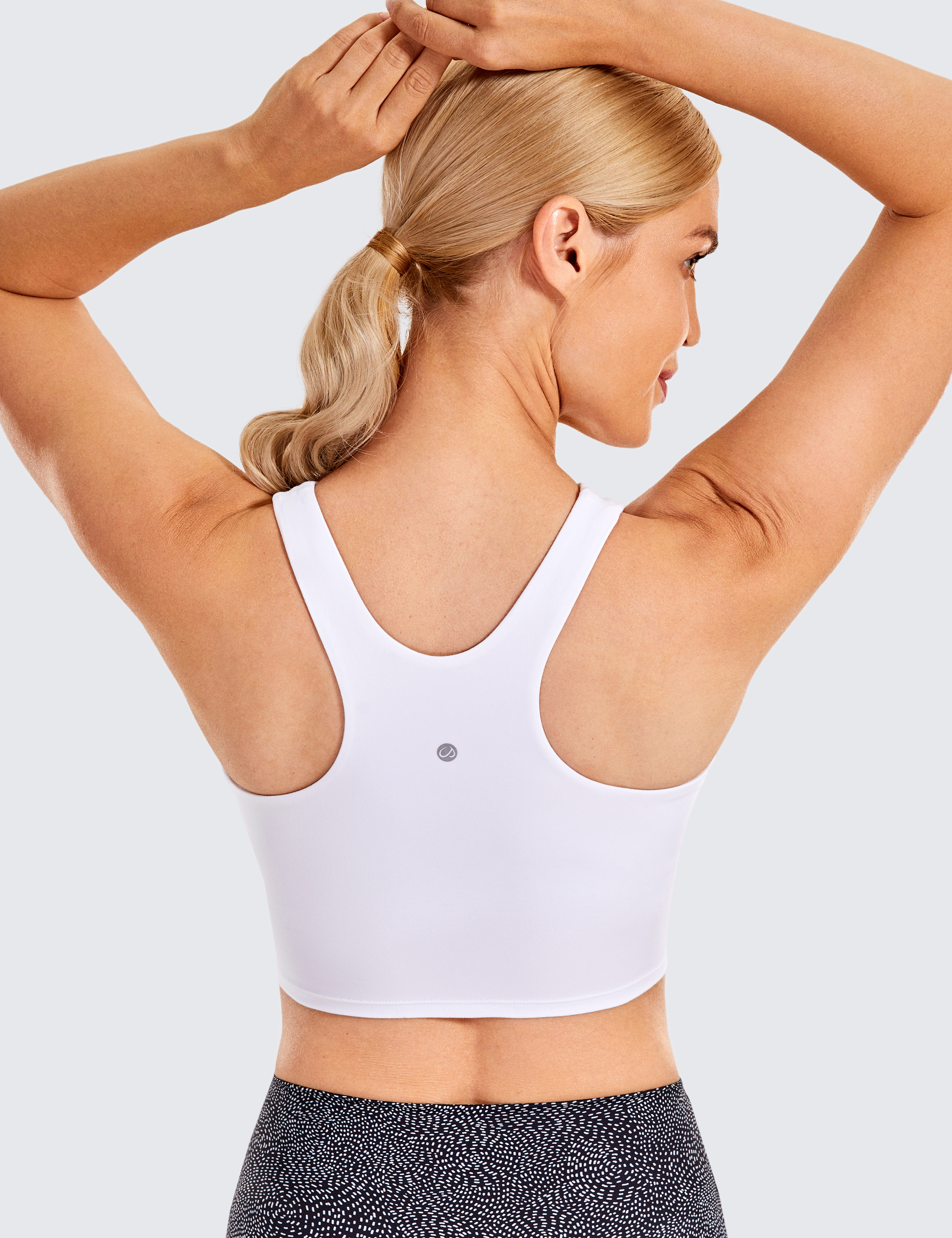 Breathe High-Neck Bra Top in White – Fly Activewear