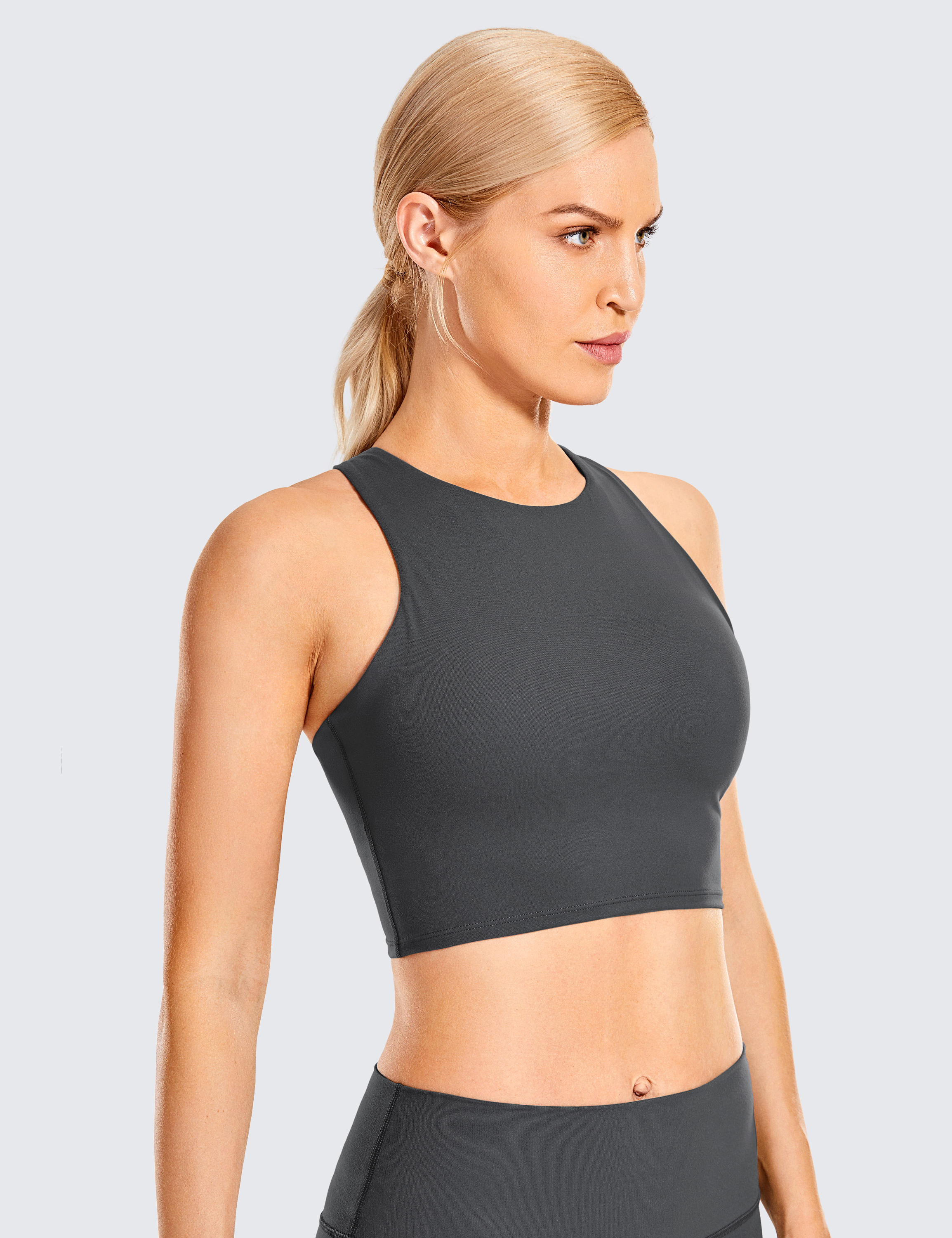 Set SHINBENE Seamless Naked Feel Antisweat Sports Running Yoga Athletic  Bras Women Workout Fitness Crop Tank Tops With Built In Bra From Zcdsk,  $20.46