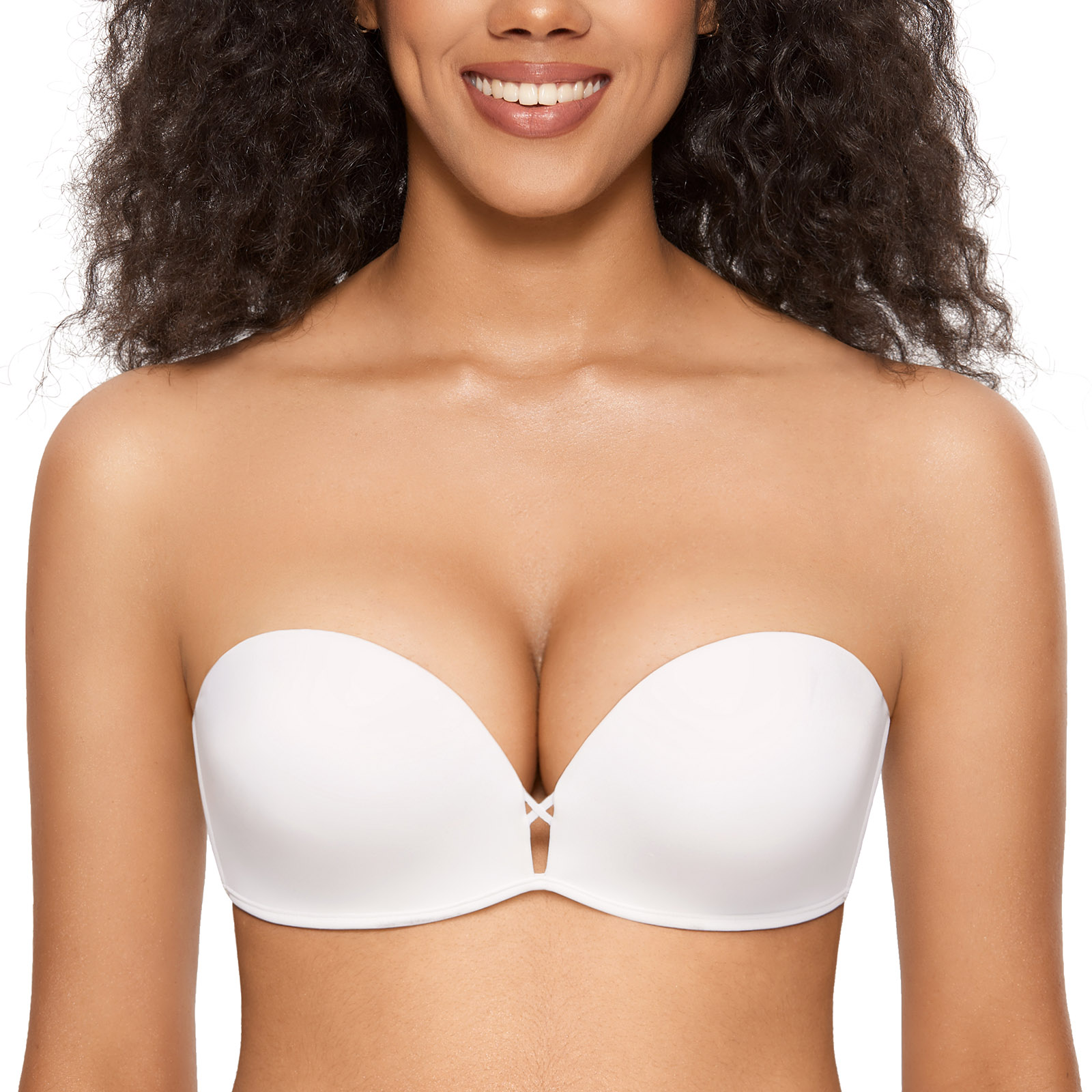 2 Wearing Methods A/b Cup Push-up Bra For Women, Strapless And