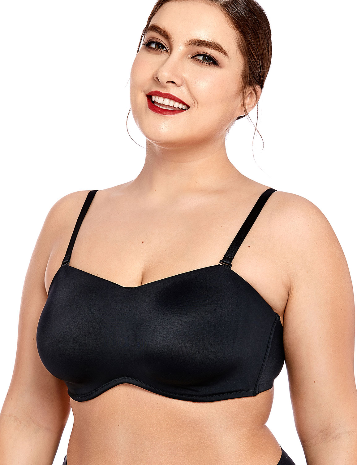 Women's Smooth Seamless Invisible Underwire Strapless Minimizer