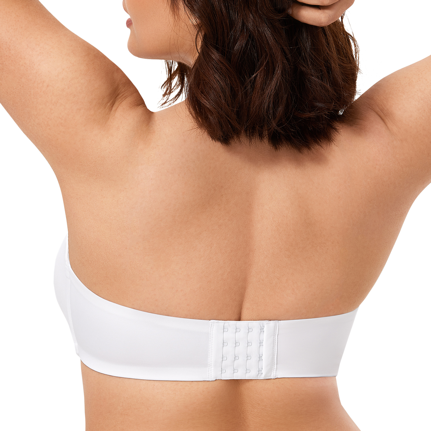 Delimira Women's Strapless Bra Unlined Underwire Minimizer Plus Size  Support Anti-slip Silicone DD E F G