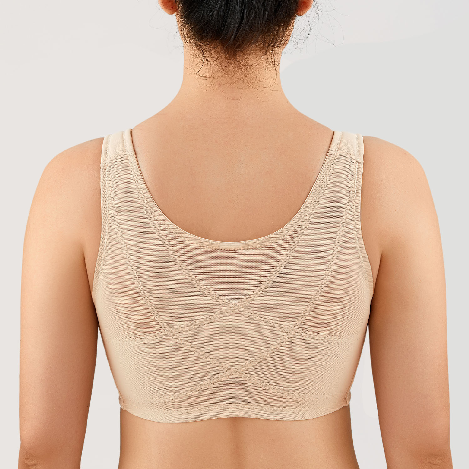 LAUDINE Women S Full Coverage Front Closure Bra Wire Free Back Support Posture EBay