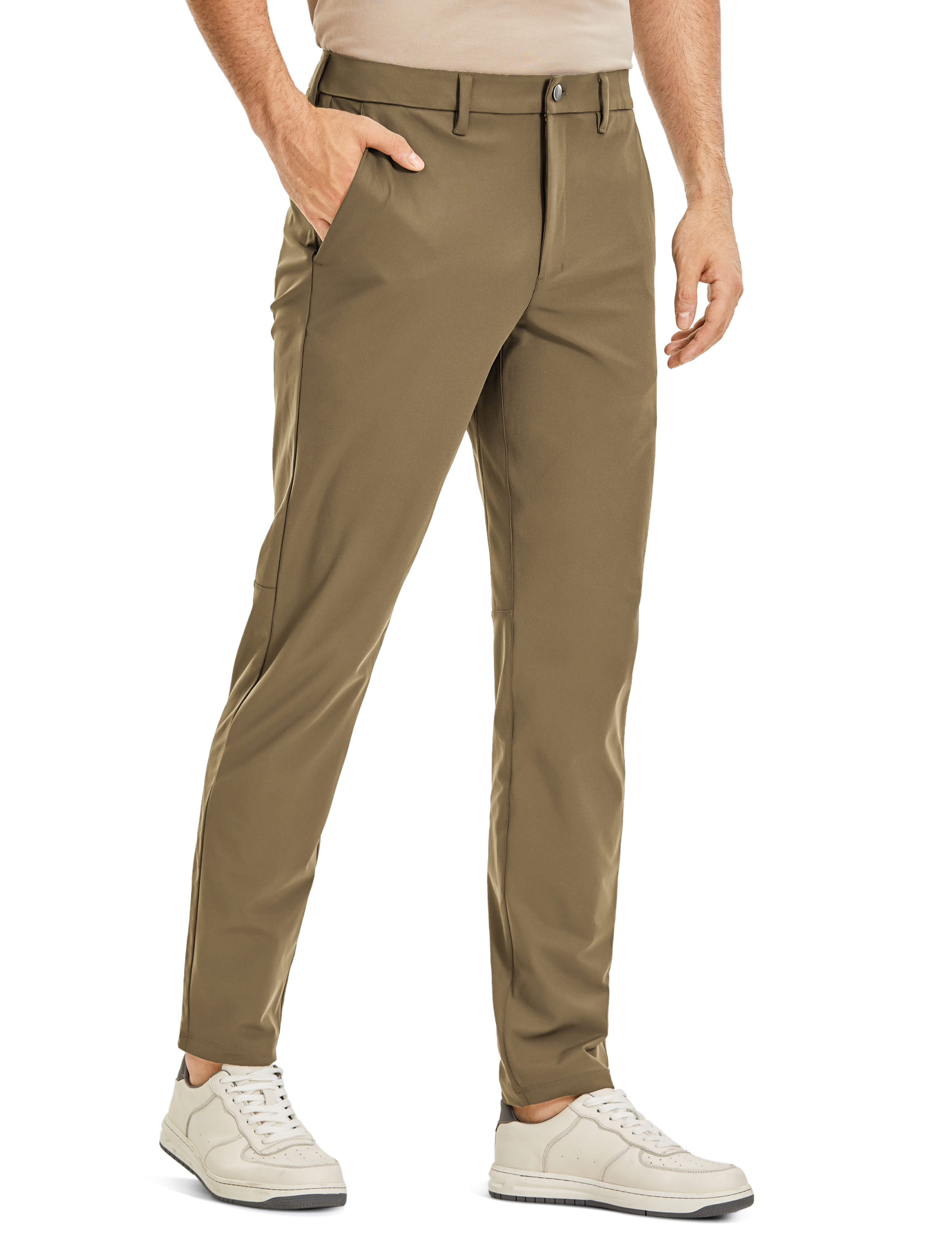 CRZ YOGA Men's Causul Relaxed Fit Lightweight Joggers Zip Pockets 29
