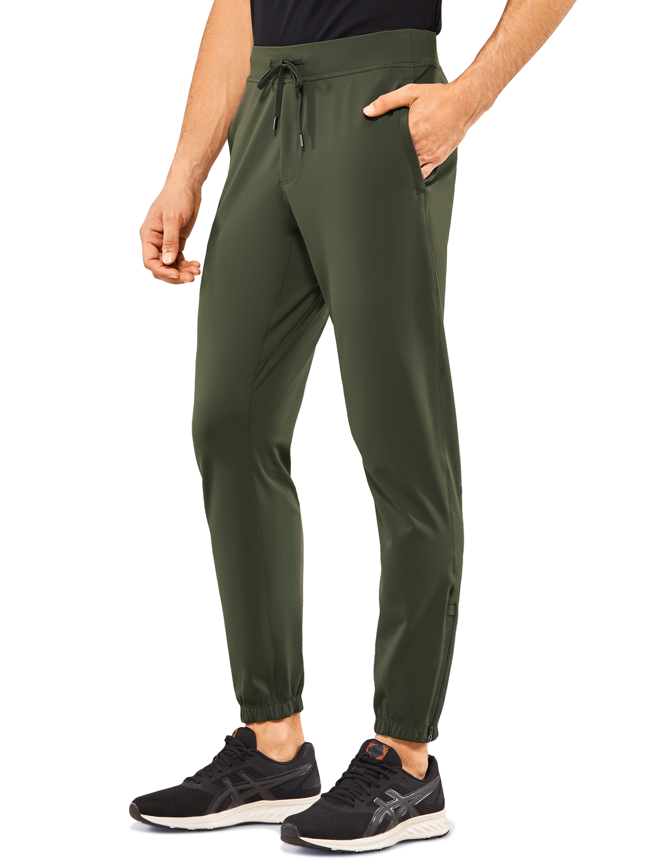 CRZ YOGA On the Travel Men's 30 Inches Golf Joggers Ankle Zipper Hiking  Pants - Almar Autos