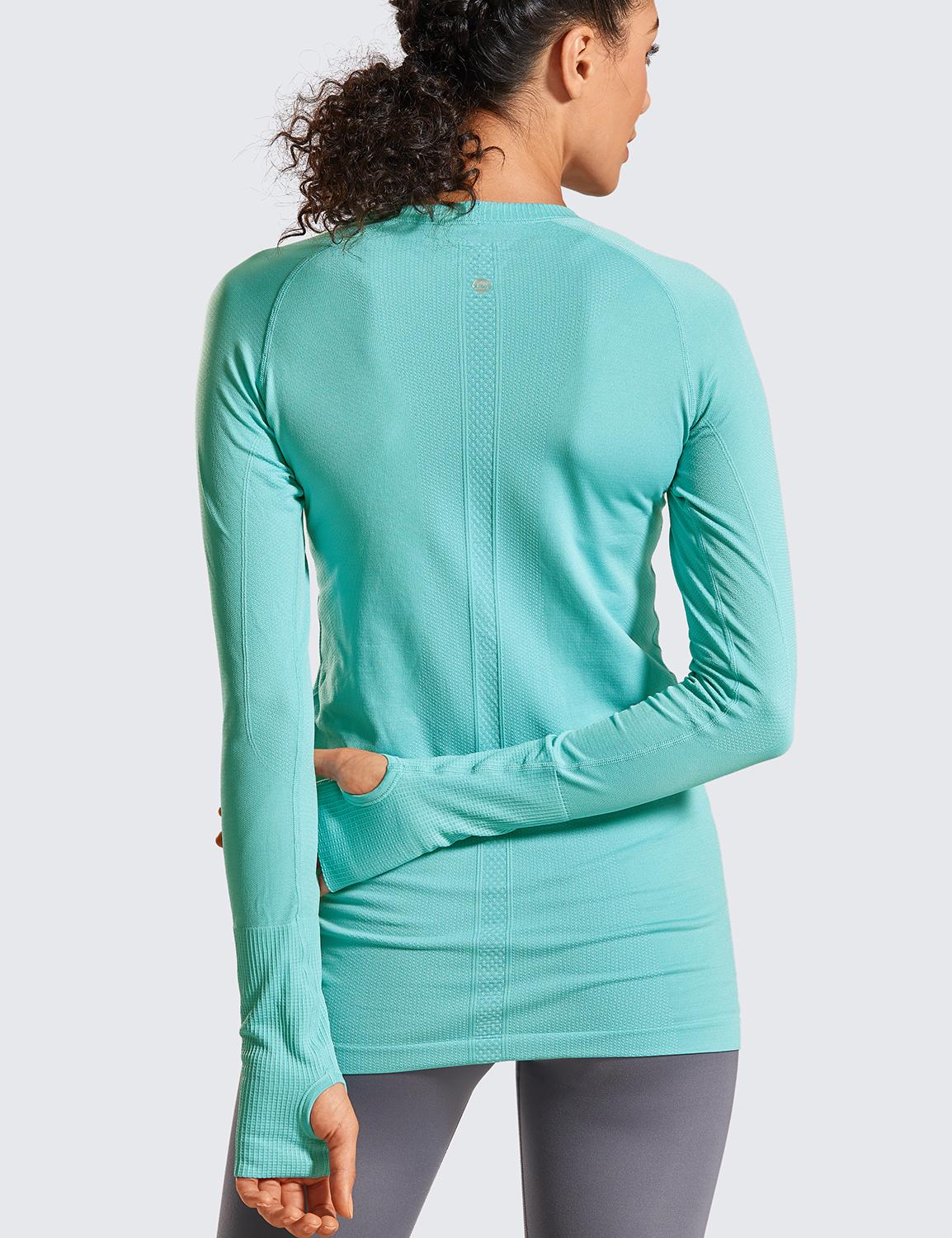 Crz Yoga Womens Athletic Long Sleeves Seamless Sports Run Shirt Breathable Top Ebay