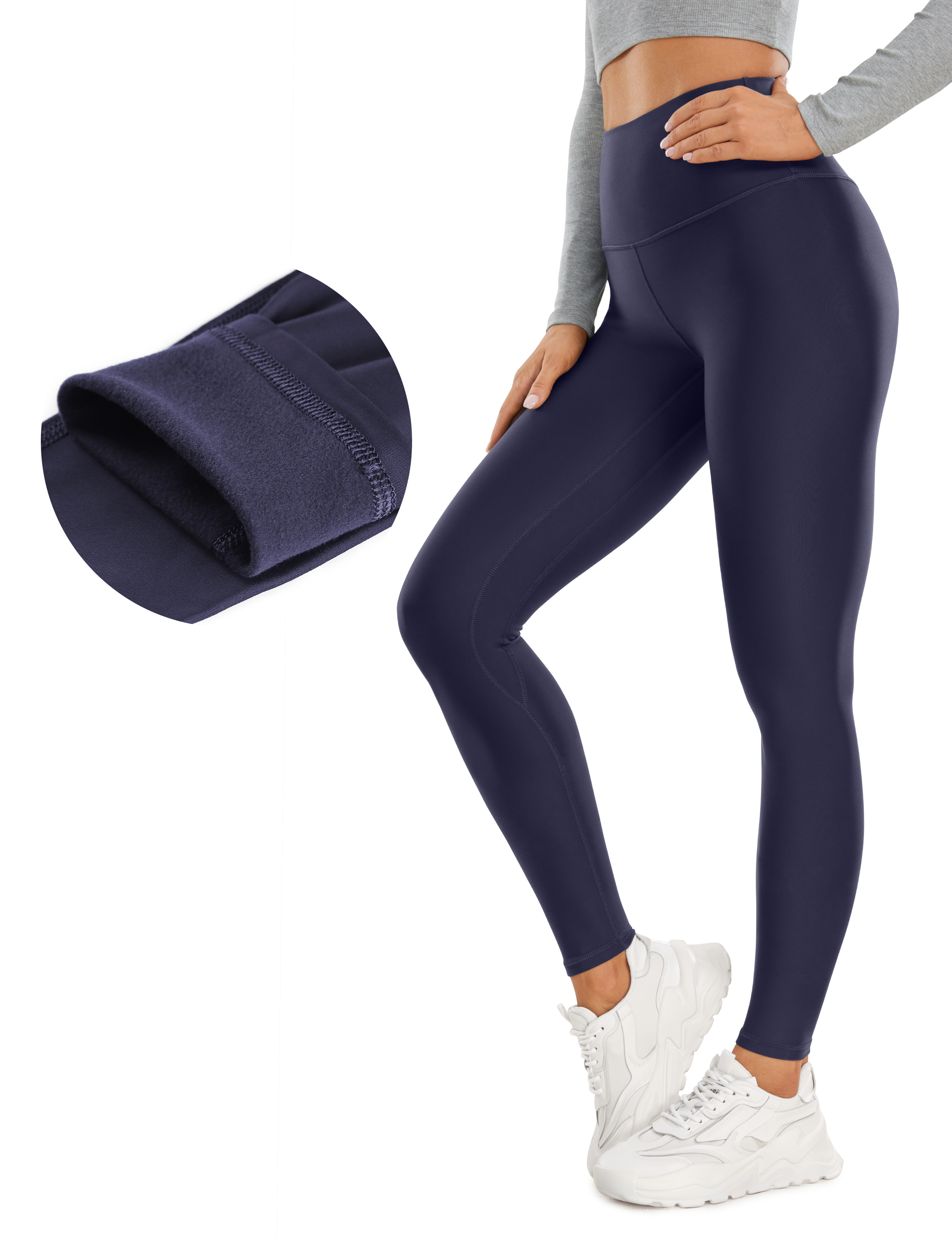 Amazon.com: CAROVIA Fleece Lined Leggings Women Thermal Workout High  Waisted Winter Tights Warm Yoga Pants Full Length Melanite Small :  Clothing, Shoes & Jewelry
