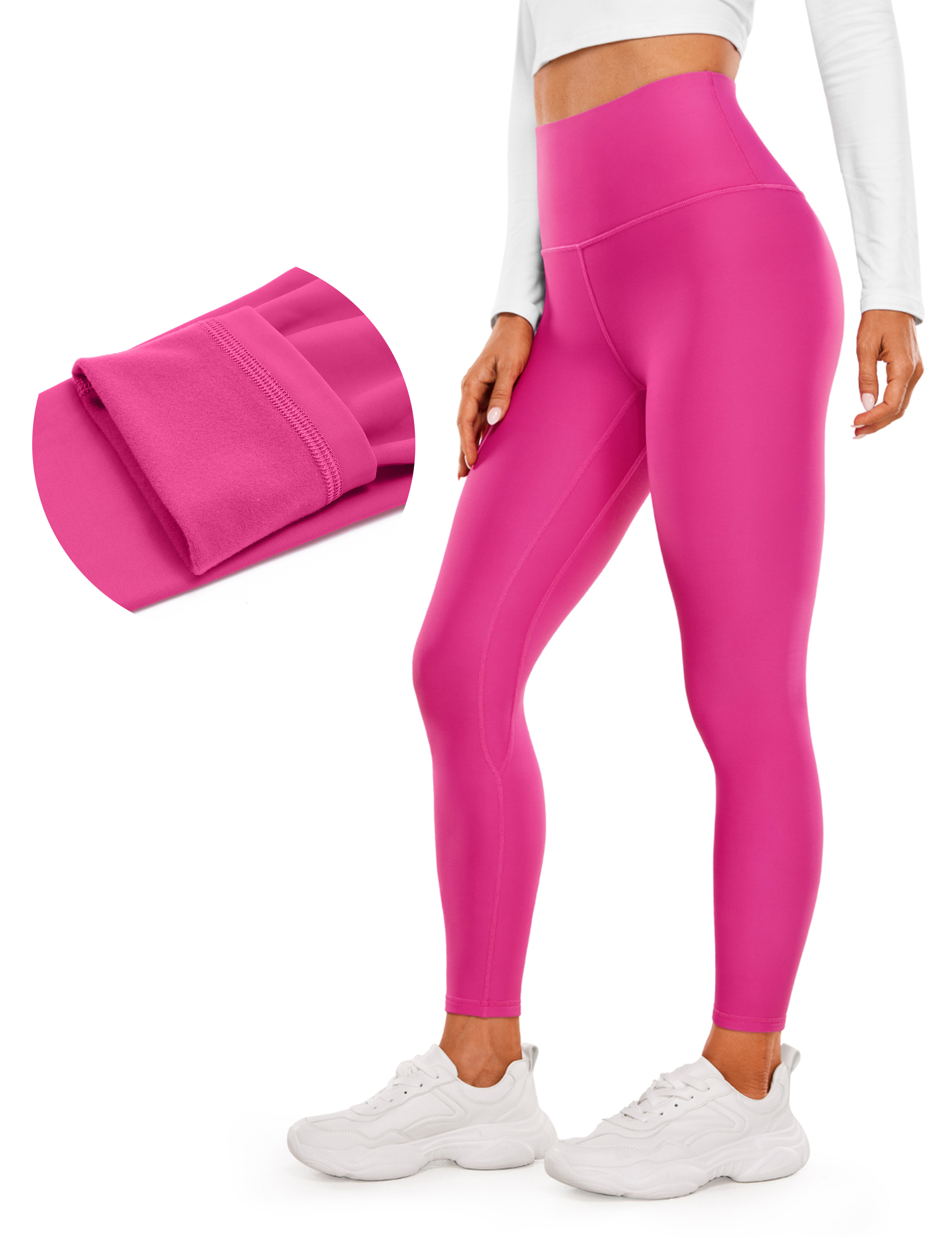3/$25 CRZ Yoga High Waisted Capris Leggings  Hot pink leggings, Gymshark  fit leggings, Compression tights woman