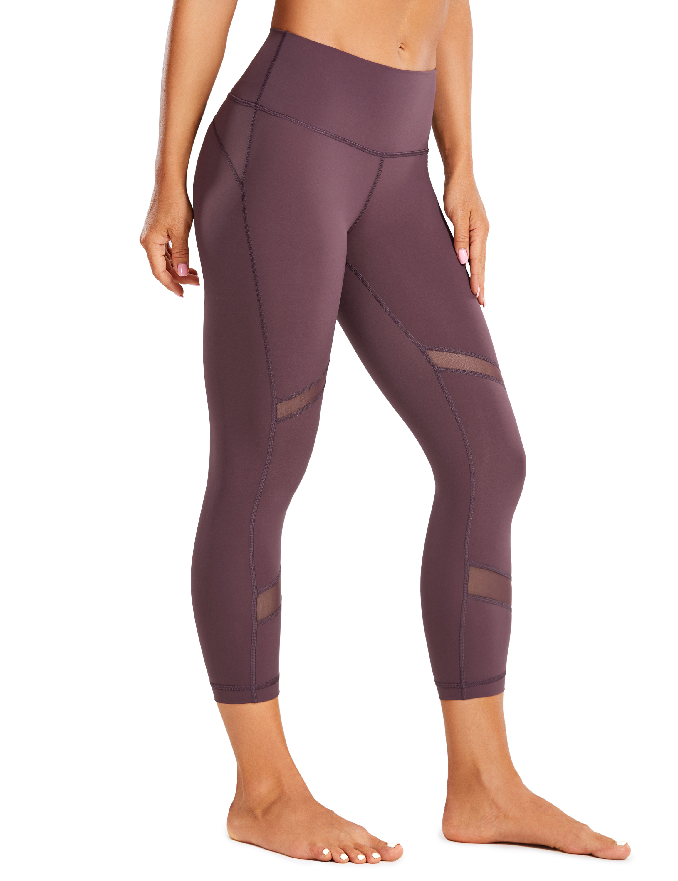 CRZ YOGA Women's Naked Feeling Workout Leggings 21'' Mid-Waist