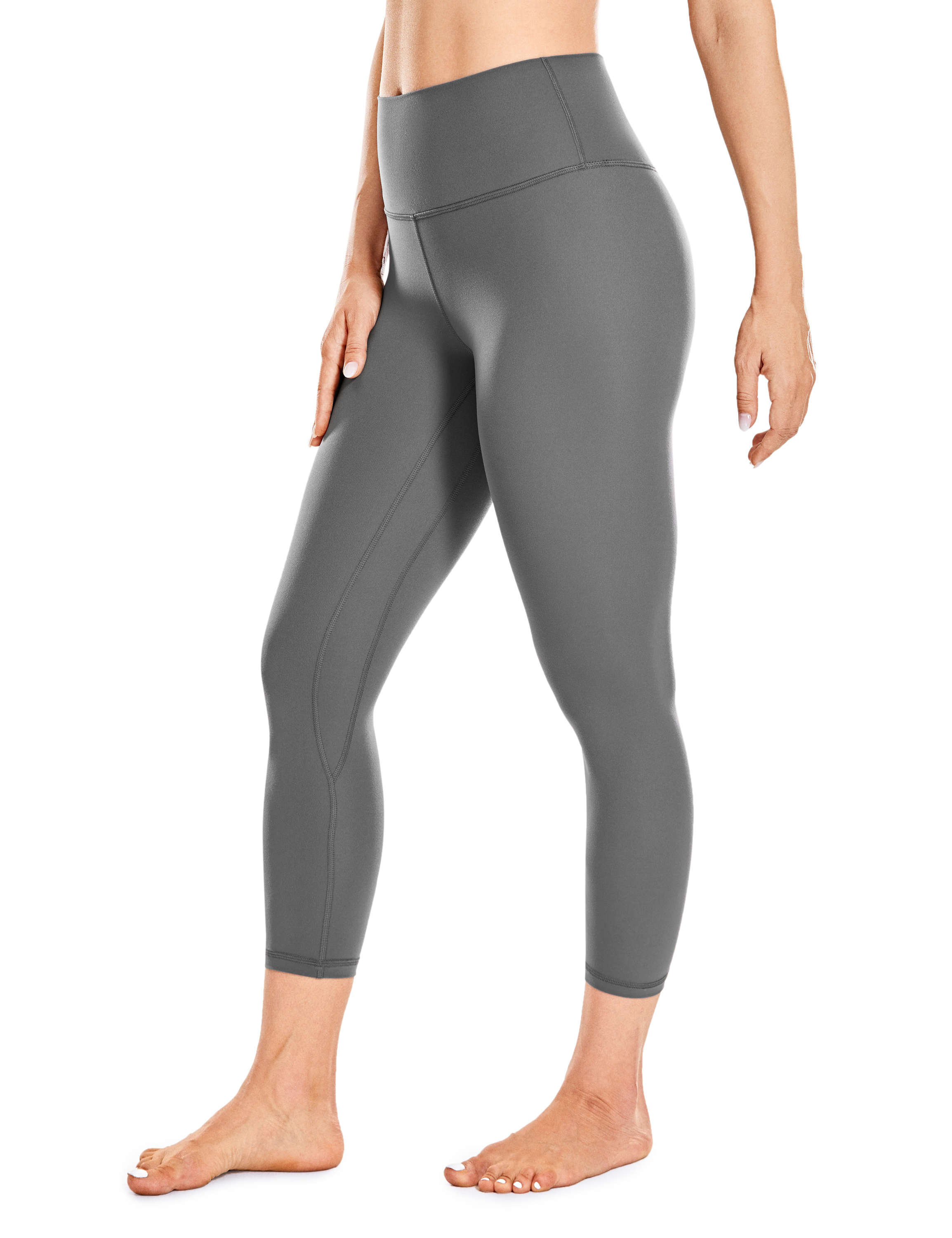 Buy CRZ YOGA Women's Naked Feeling Soft Yoga Pants 25 Inches - Brushed Workout  Leggings 7/8 High Waisted Leggings, Black, Small at