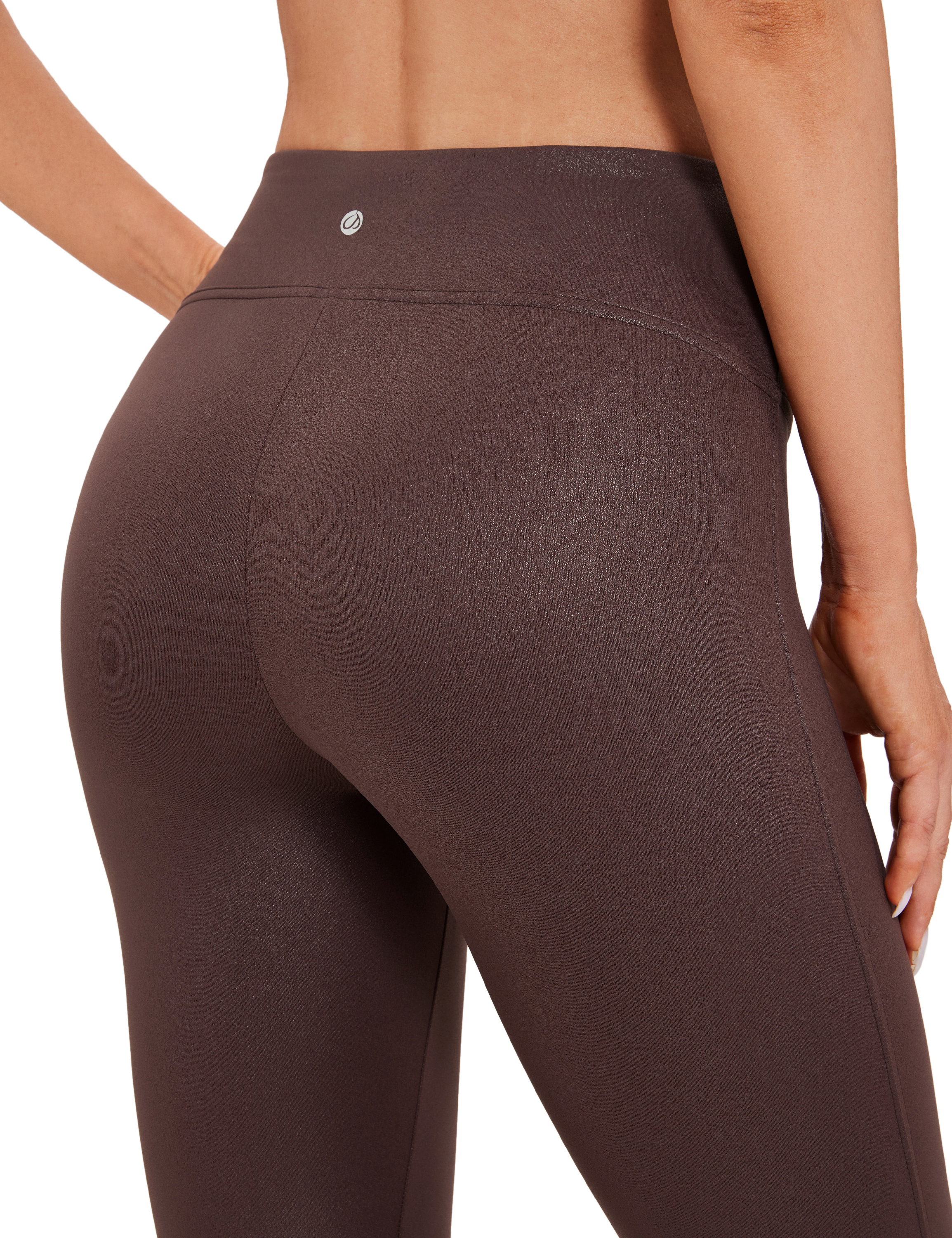 CRZ YOGA Butterluxe Matte Faux Leather 28 Inches Womens Leggings No Front  Seam