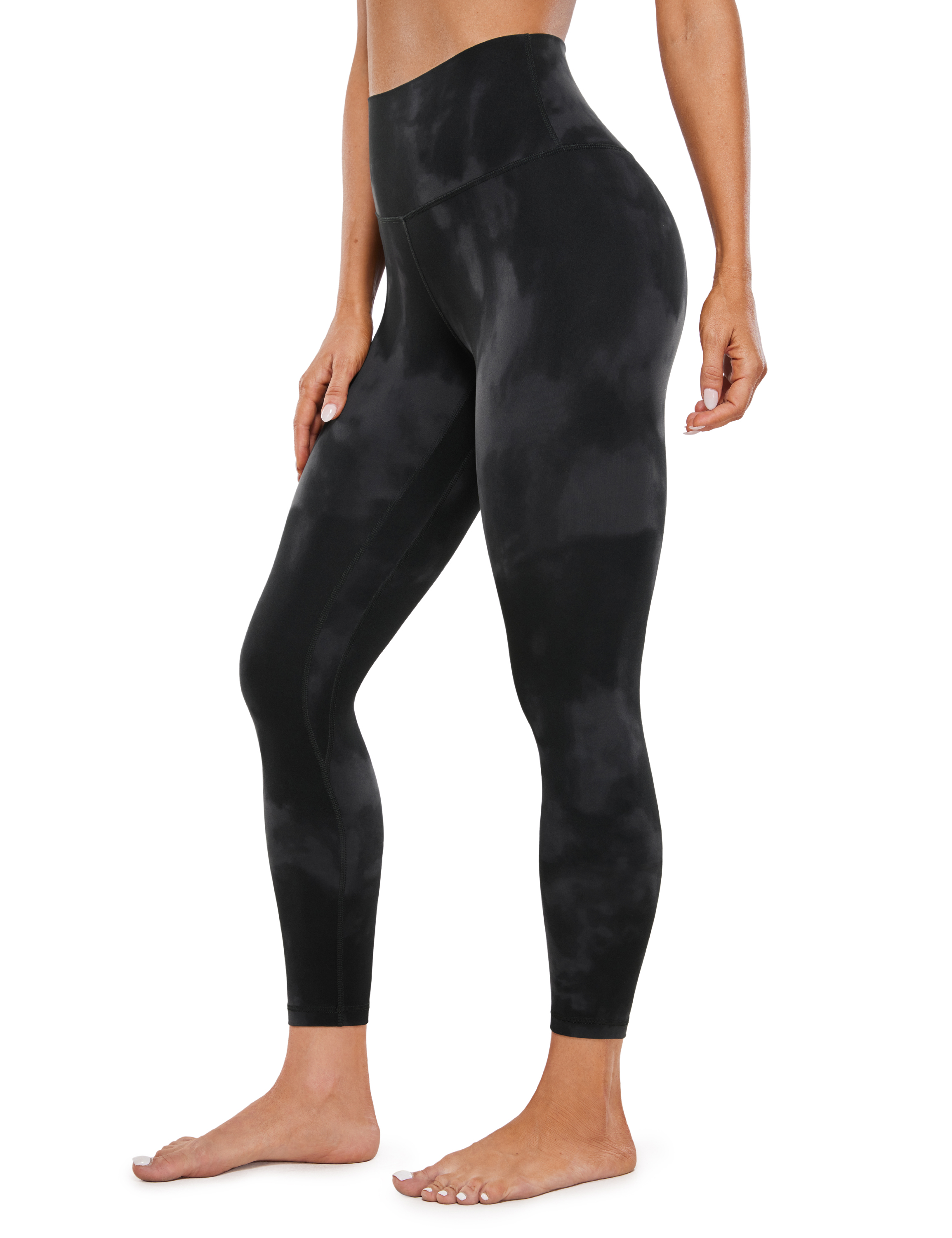 CRZ YOGA Butterluxe Womens High Waisted 25 Inches Yoga Leggings Double Seamed