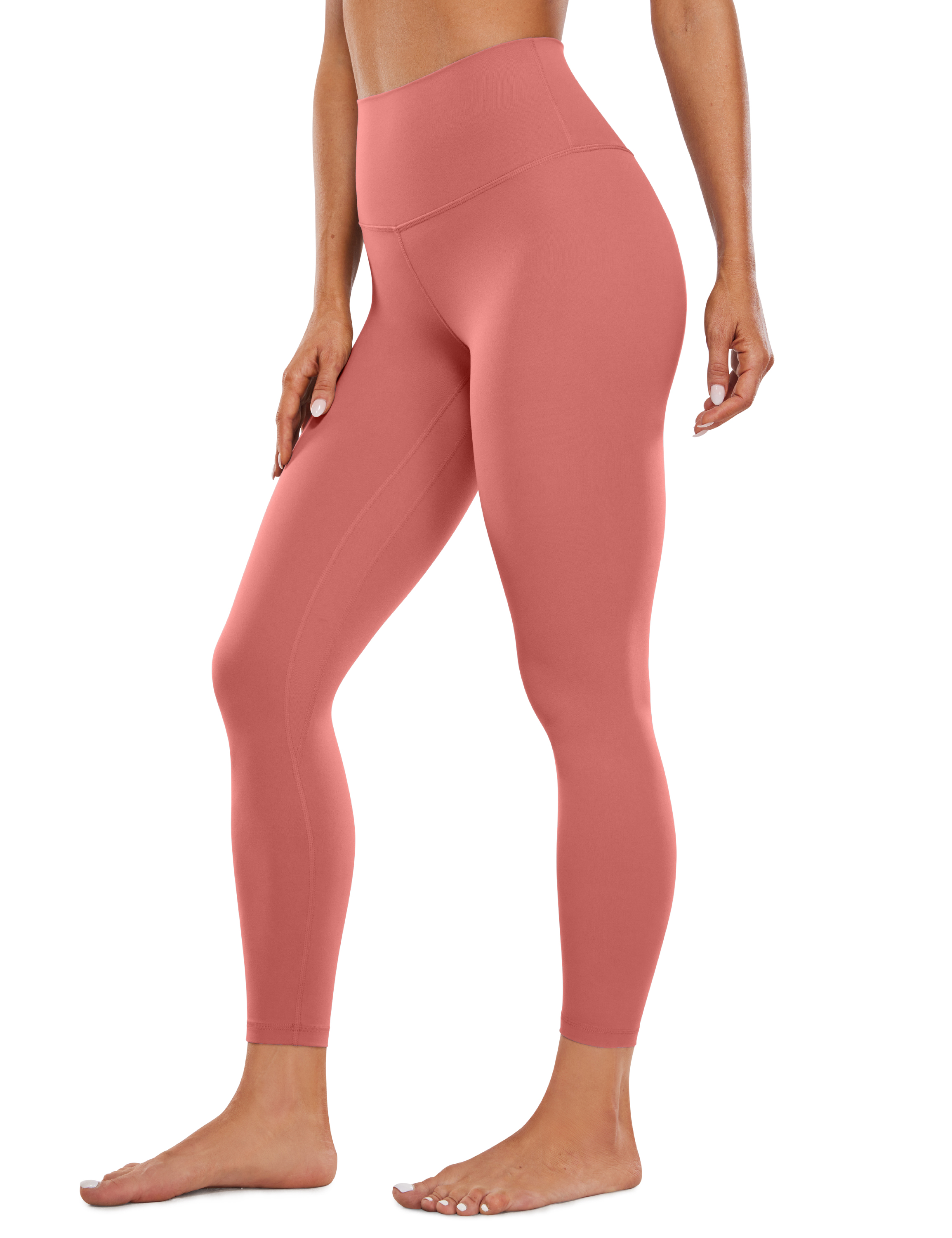 CRZ YOGA Butterluxe Womens High Waisted 25 Inches Yoga Leggings Double Seamed