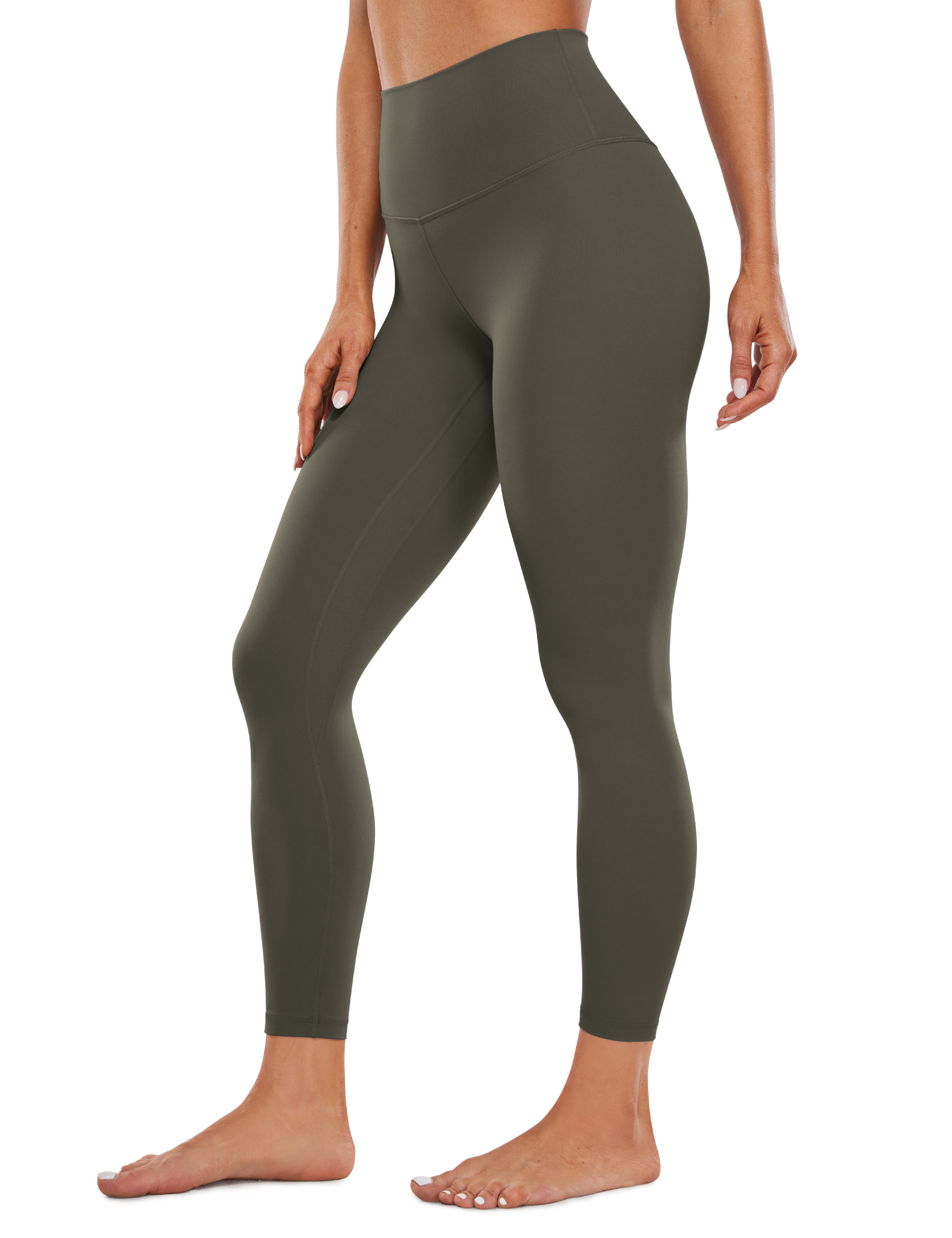 CRZ YOGA Butterluxe Womens High Waisted 25 Inches Yoga Leggings Double Seamed