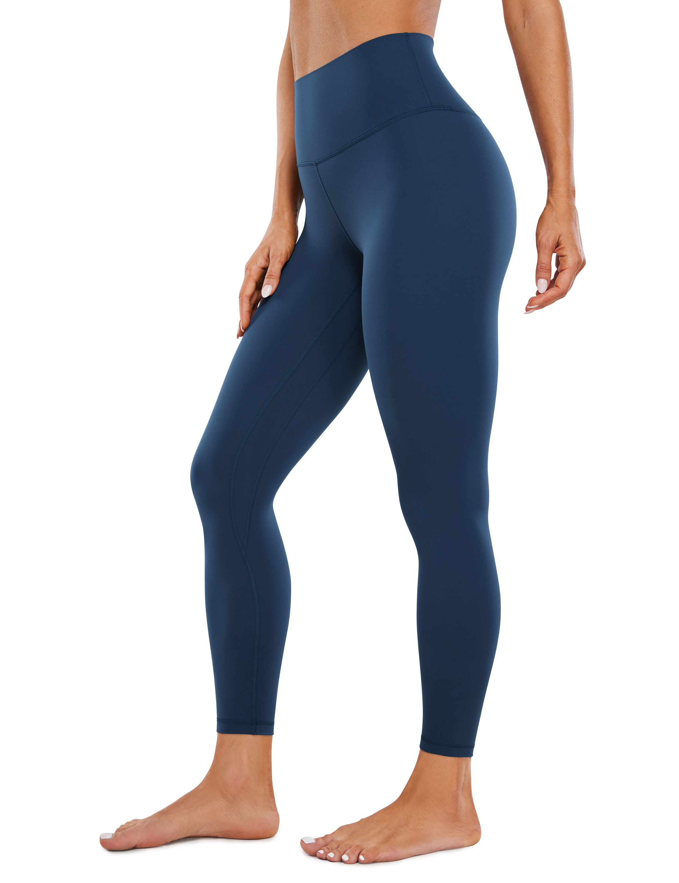 CRZ YOGA Butterluxe Womens High Waisted 25 Inches Yoga Leggings Double Seamed