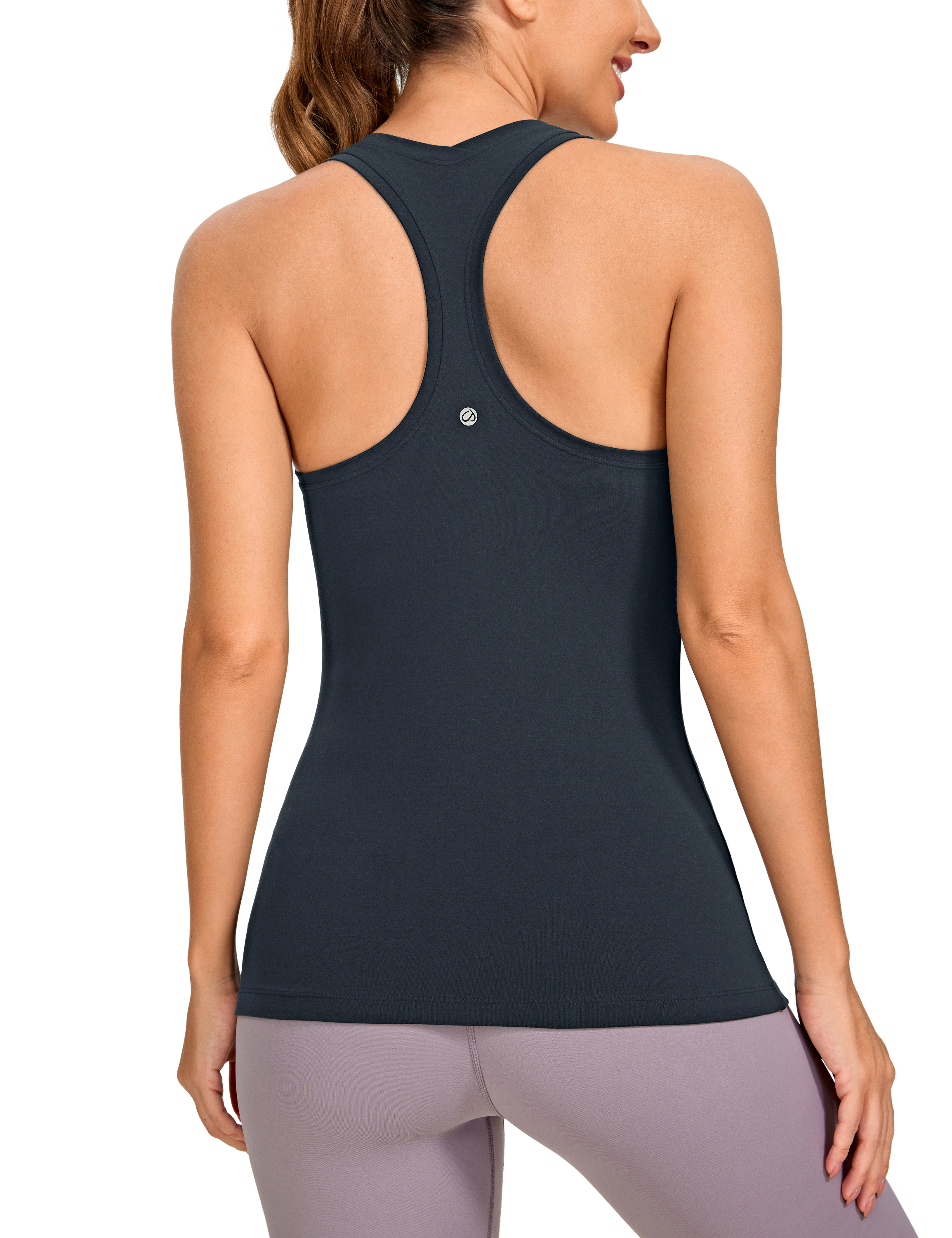 CRZ Yoga YOGA High Neck Workout Tank Top Purple - $32 New