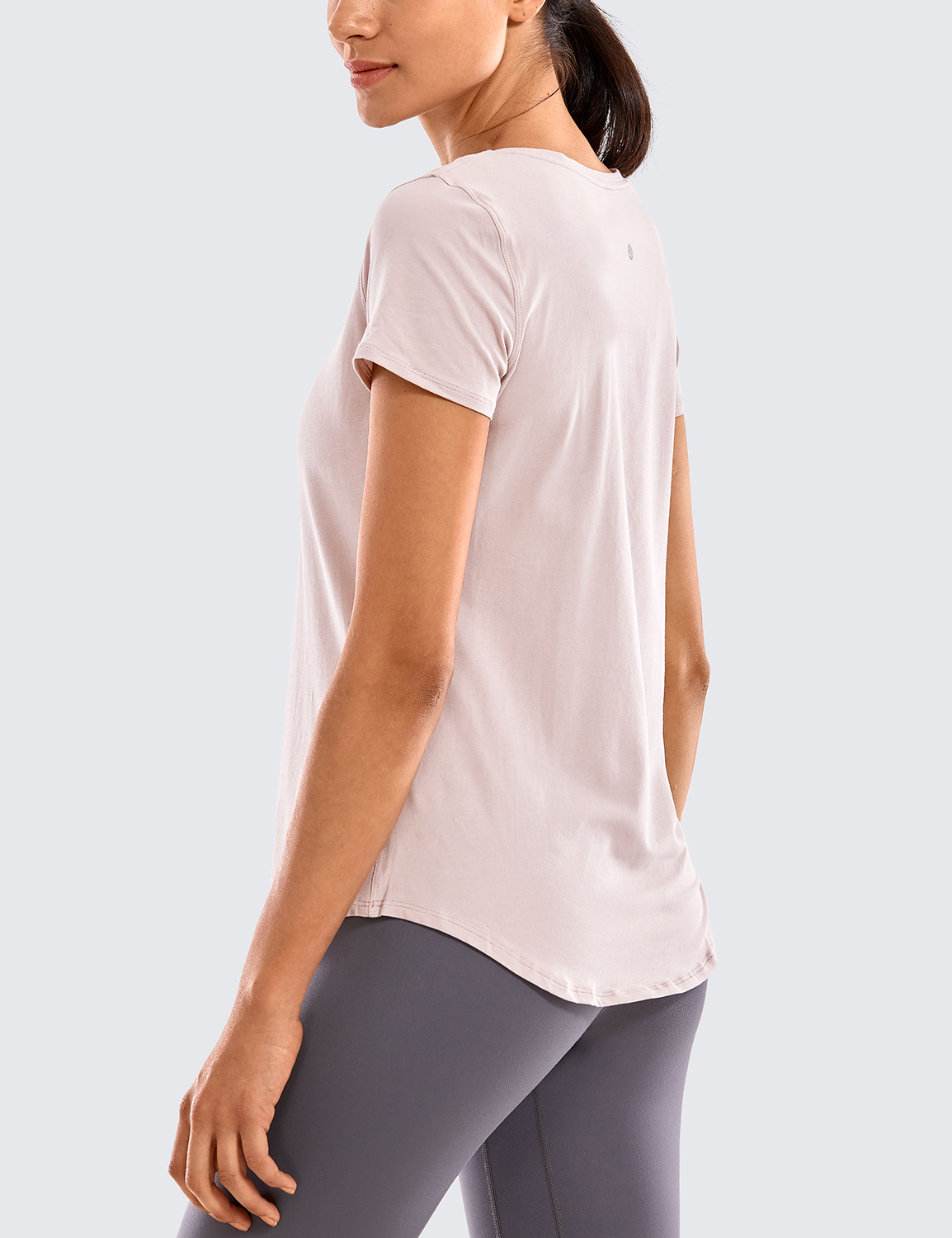 Crz Yoga Pima Cotton Women Short Sleeve T Shirt Workout Shirt Yoga Athletic Top Ebay 