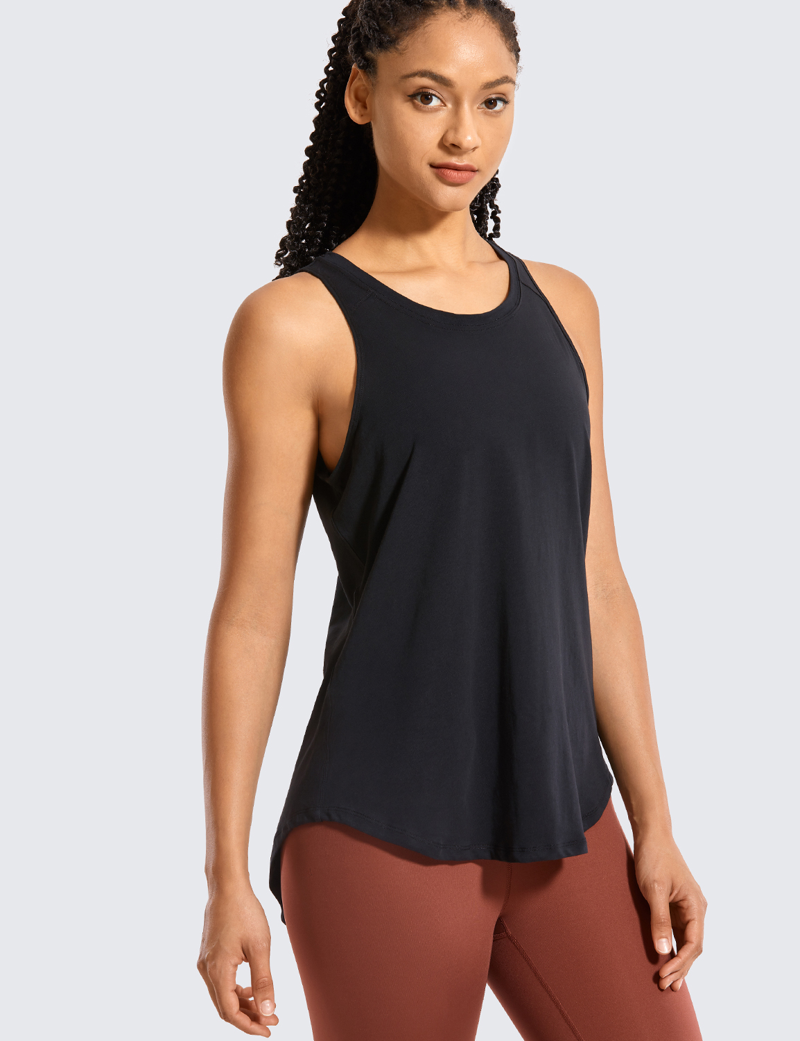 Crz Yoga Women Pima Cotton Sleeveless Shirts Yoga Vest Open Back Sport Tank Tops Ebay