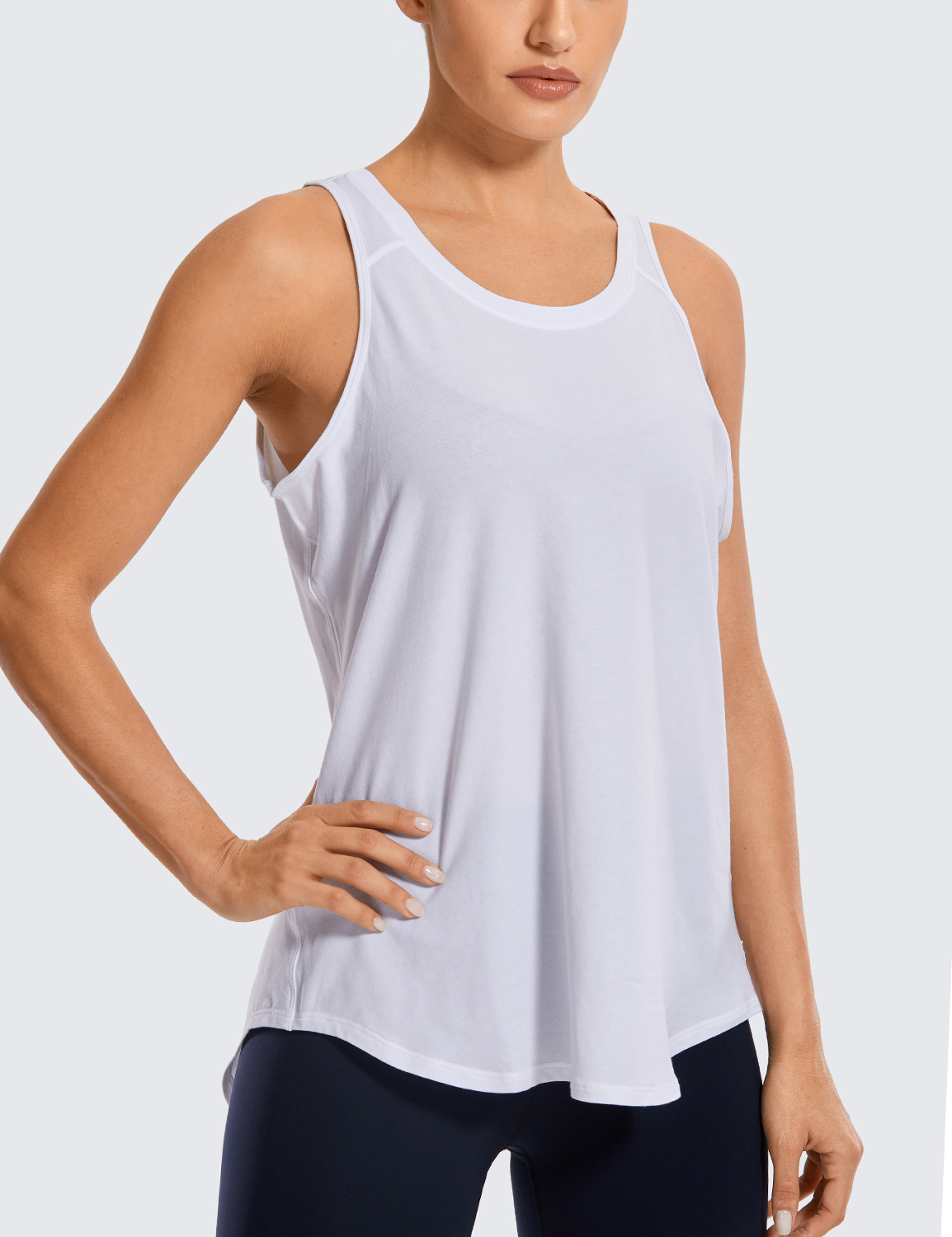 Crz Yoga Women Pima Cotton Sleeveless Shirts Yoga Vest Open Back Sport Tank Tops Ebay