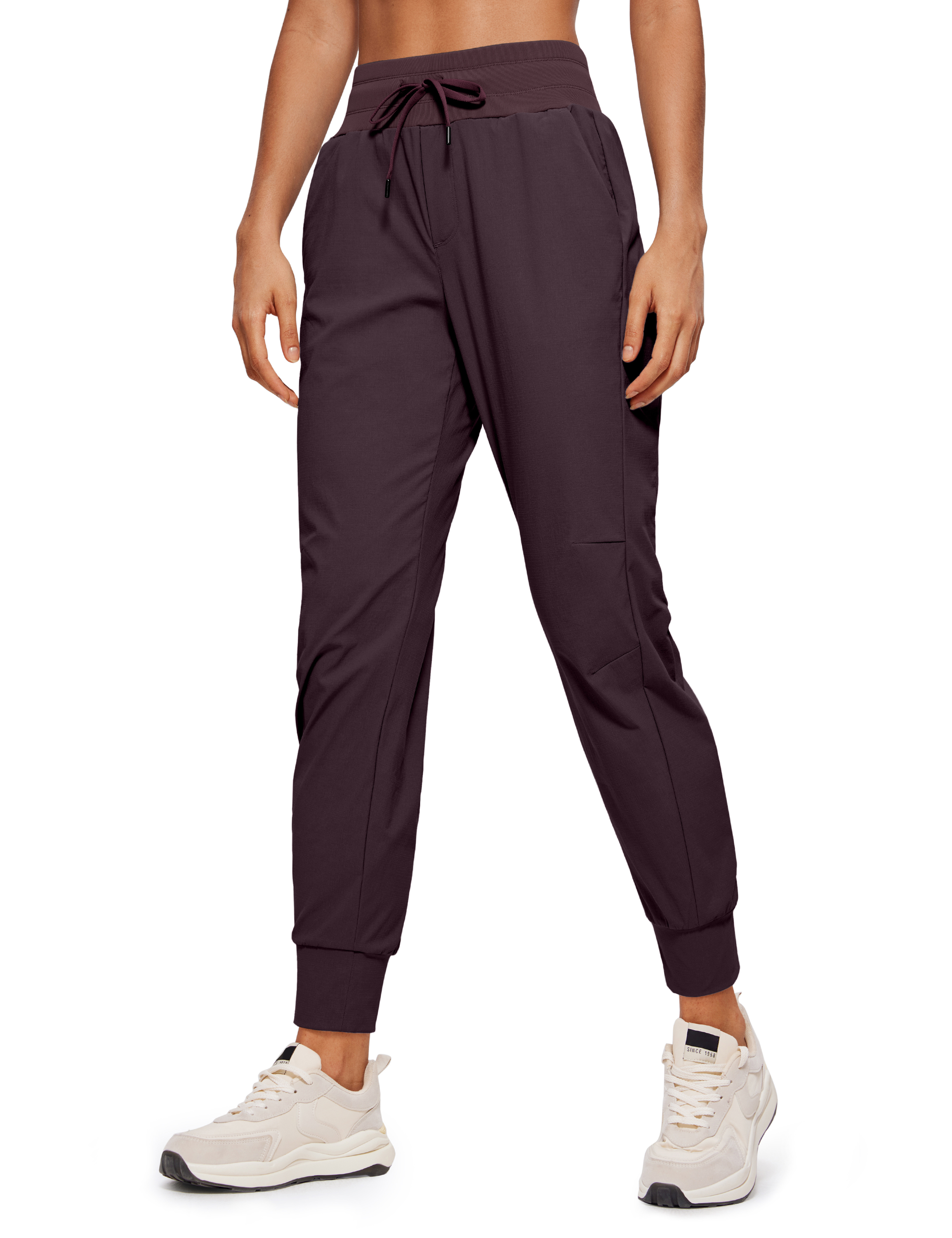 CRZ YOGA Cotton Fleece Lined Sweatpants Womens 28 Inches High Waisted Jogger