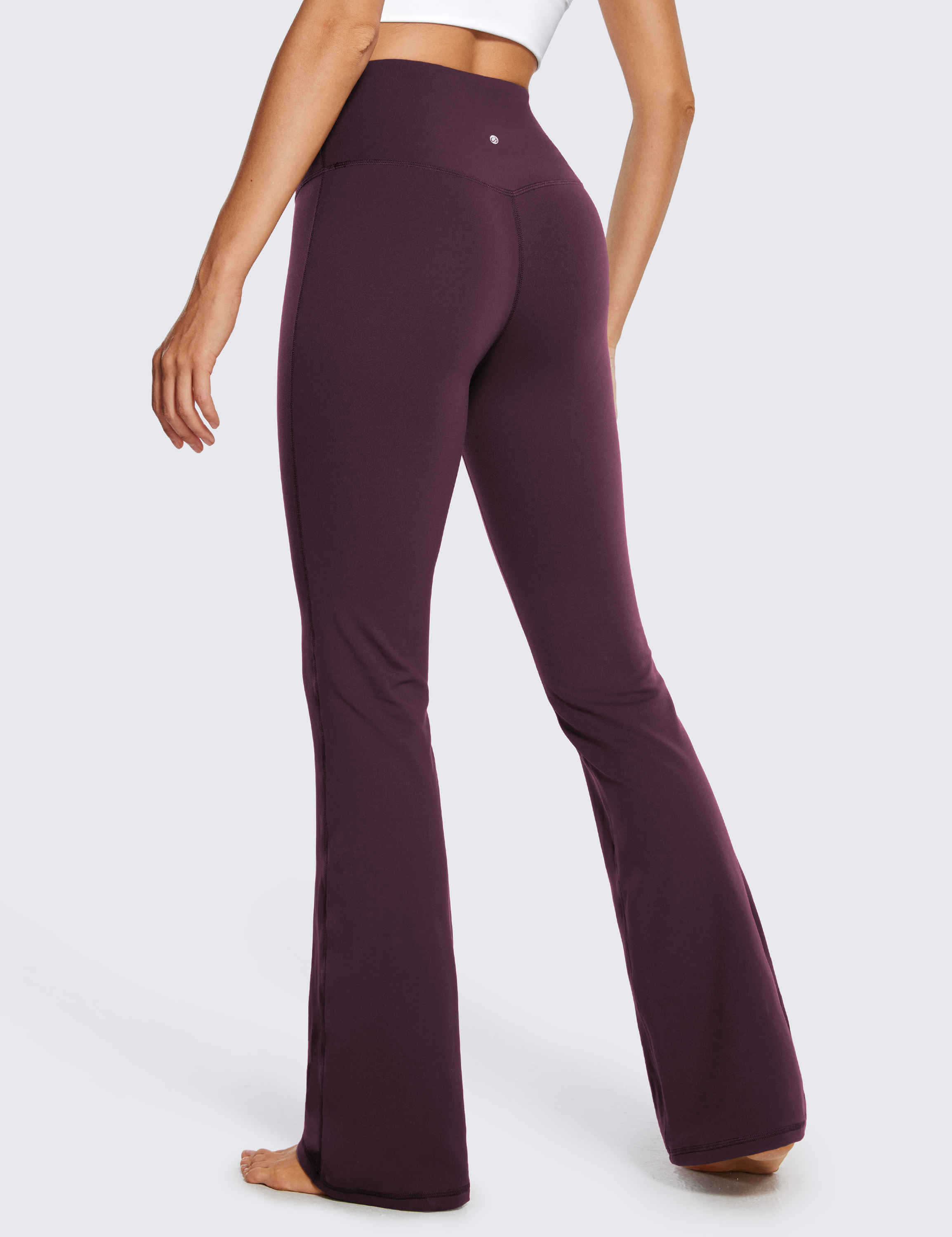 CRZ YOGA Women's Yoga Flare Leggings - 30 inches - High Waisted Bell  Bottoms Workout Pants