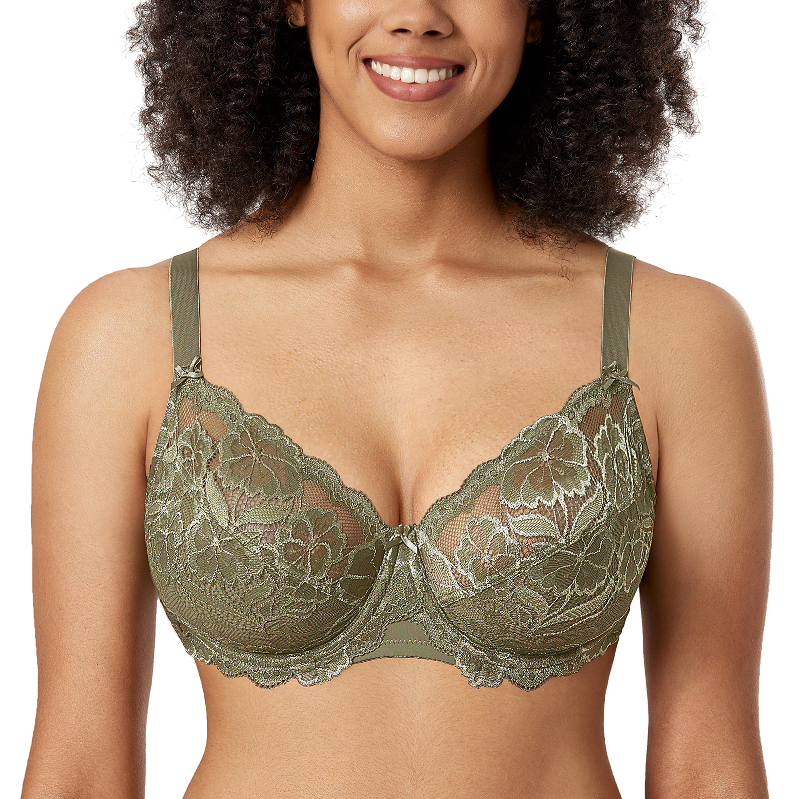 DELIMIRA Women's Wireless Plus Size Seamless Full Coverage Lightly Padded  Bra Chipmunk 34B at  Women's Clothing store