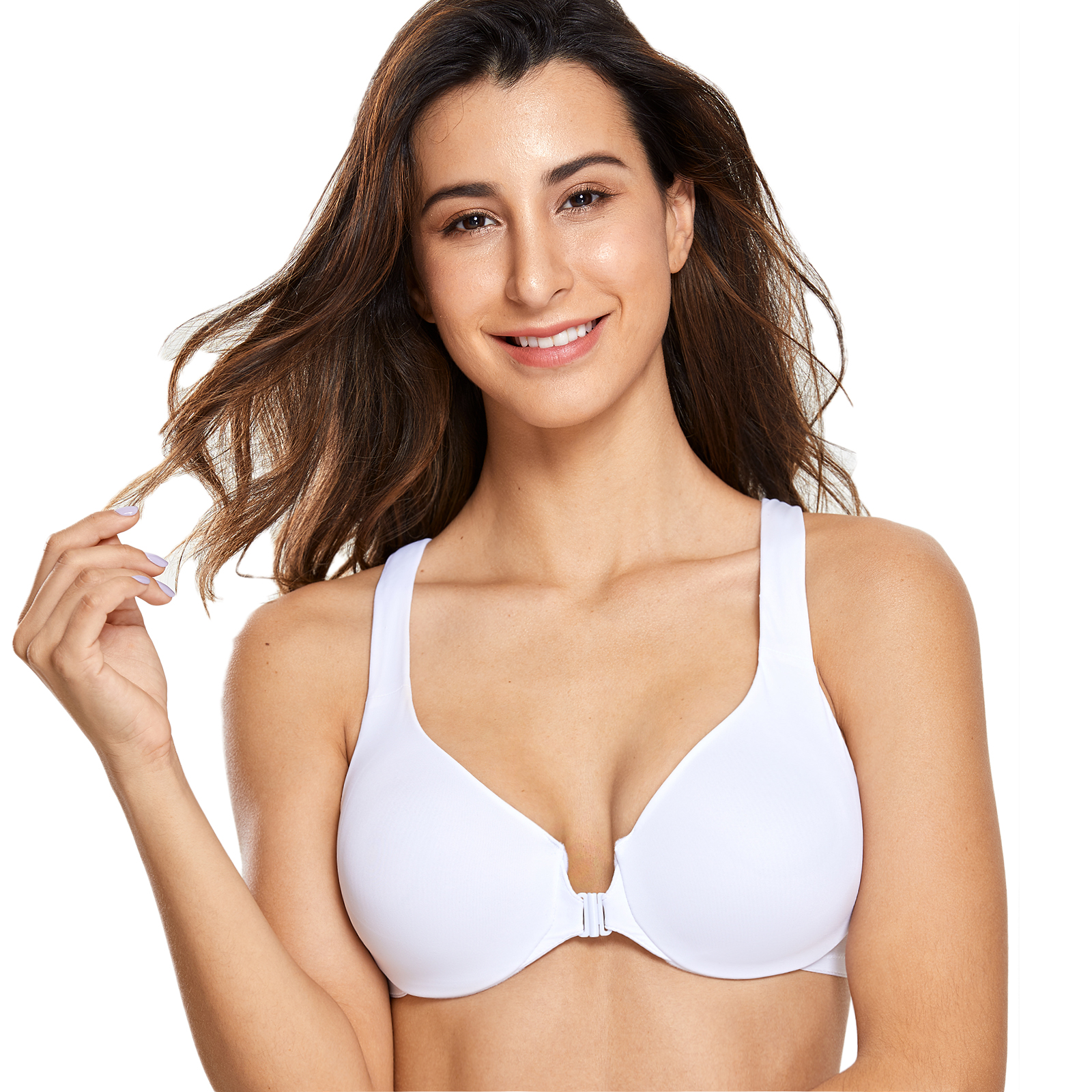 Comfortable Full Coverage Non Foam Racerback Bra With Front Closure For  Women Underwire Technology &Amp Iot 210623 From Dou01, $13.83