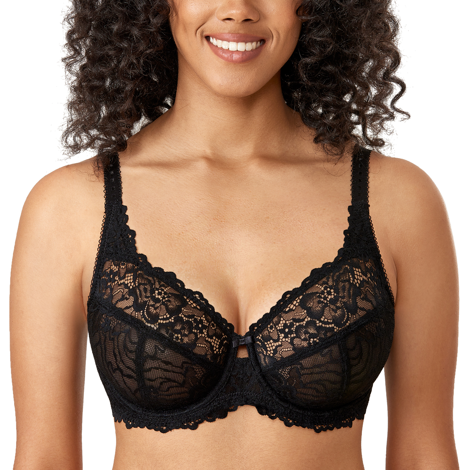 DELIMIRA Women's Underwire No Padding Ultra Support Convertible Strapless  Bra Black 42C : : Clothing, Shoes & Accessories