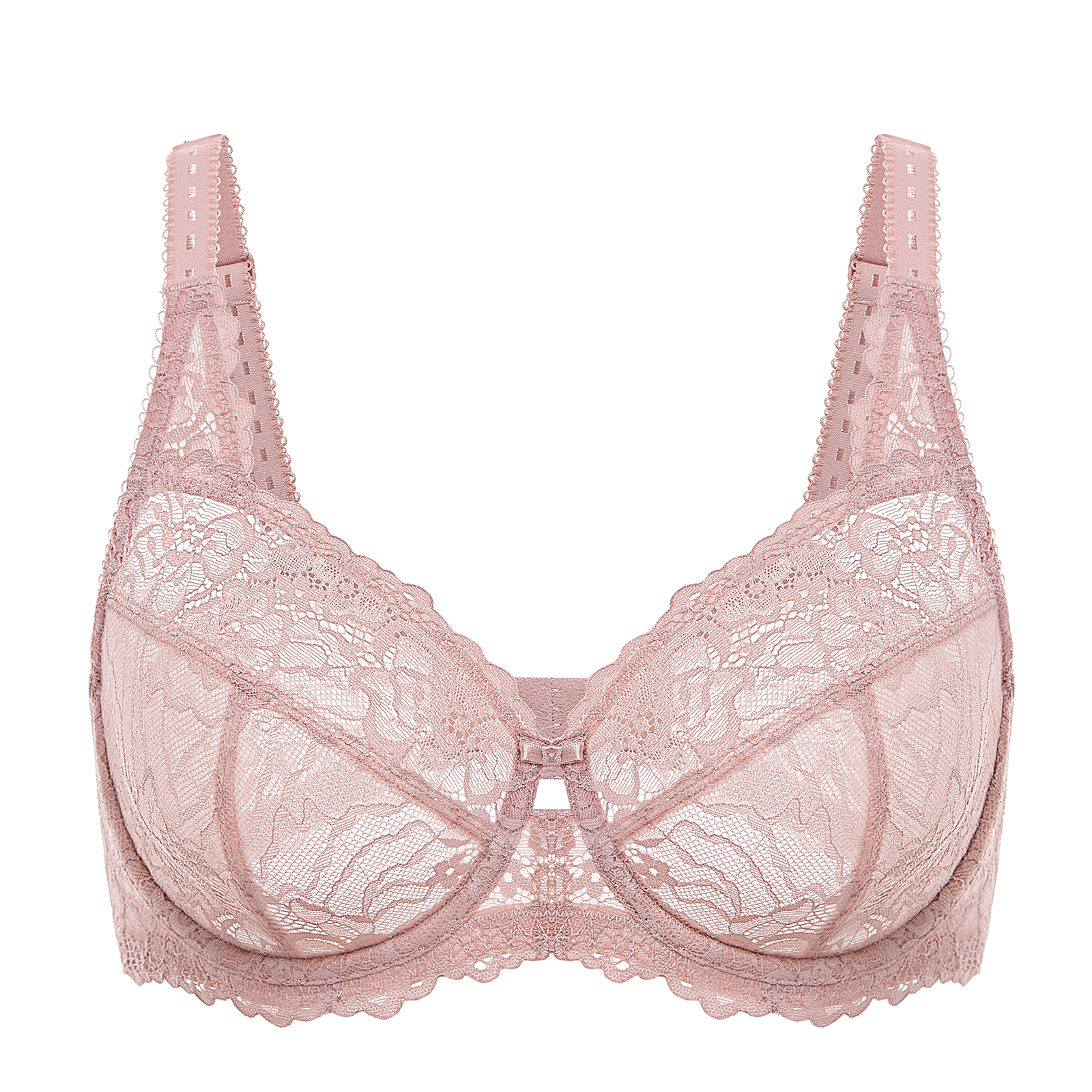 DELIMIRA Women's Full Coverage Non Padded Underwire Lace Bra Gentle Rose 42E:  Buy Online at Best Price in UAE 