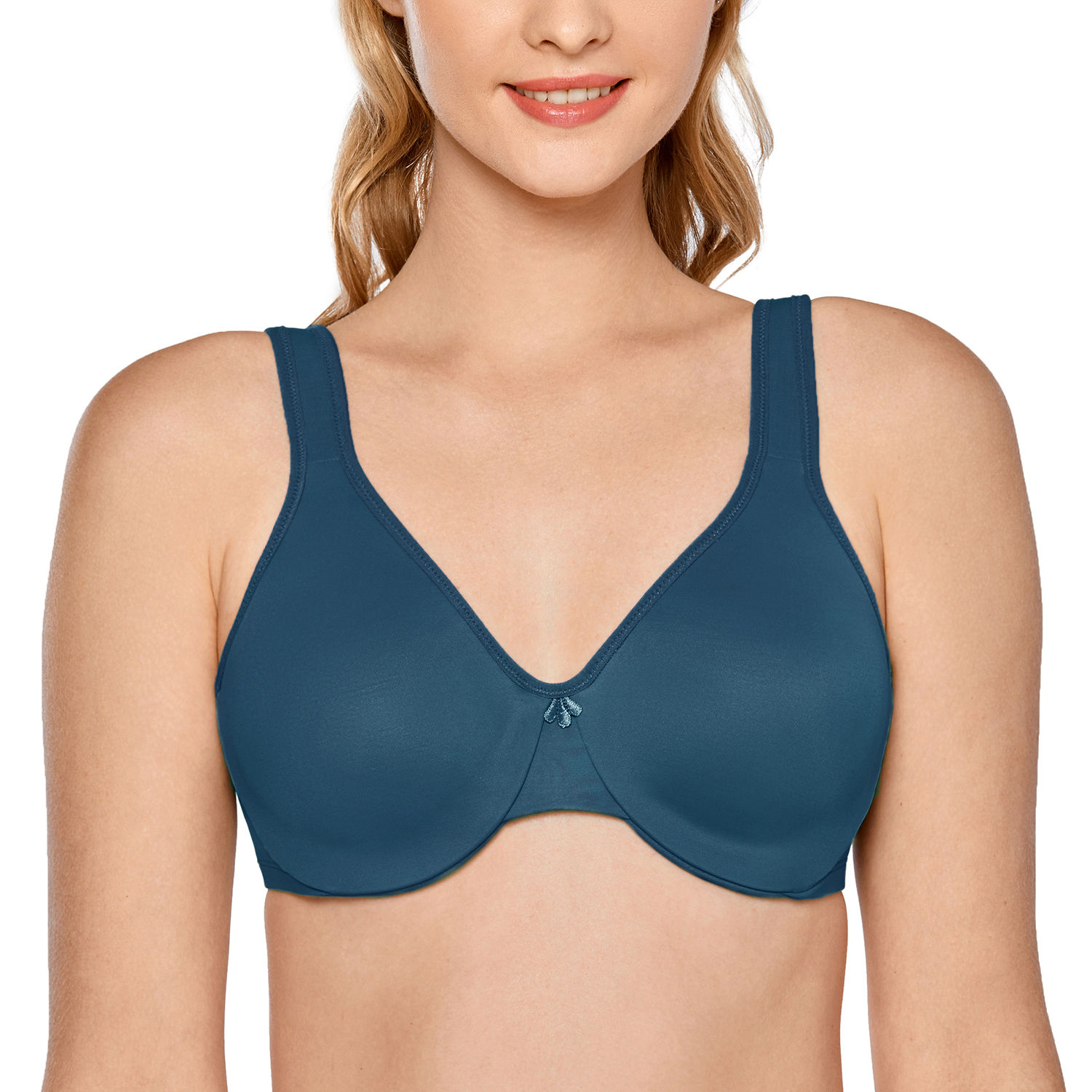 Delimira Women's Smooth Full Figure Large Busts Underwire Seamless Minimizer  Bra 