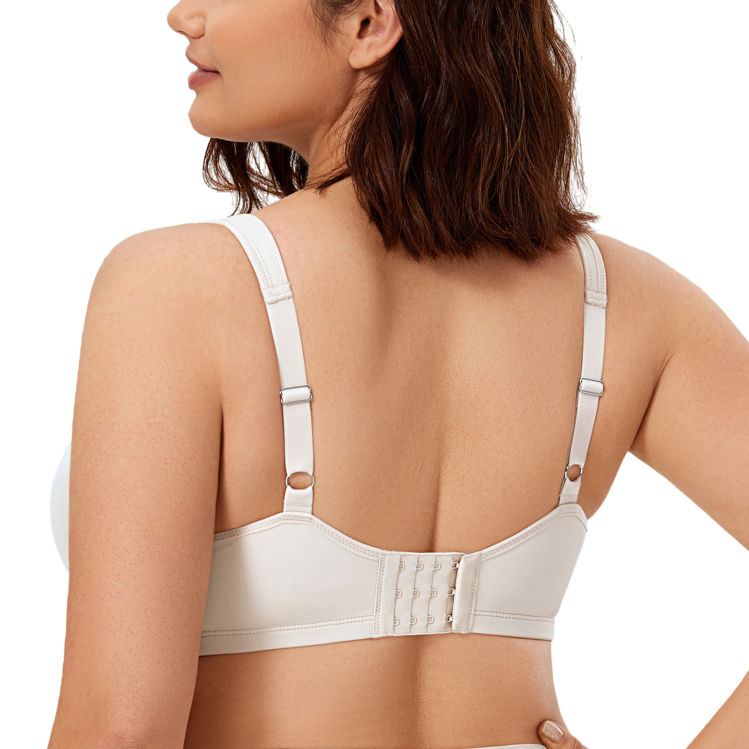 DELIMIRA Women's Cotton Strapless Minimizer Bra Plus Size Underwire  Non-Padded Beige Heather 38DD - ShopStyle