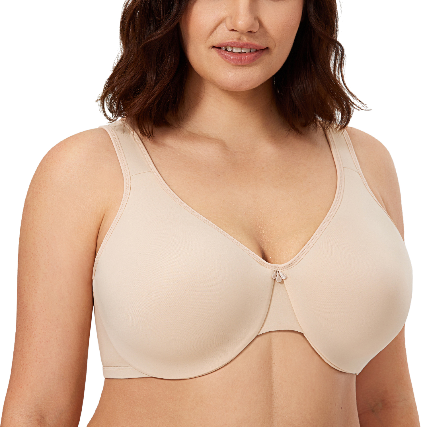 Women's Plus Size Bras Minimizer Underwire Full Coverage Unlined Seamless  Cup Lifting Lace Bra for Heavy Breast Minimizer Bras for Women Full