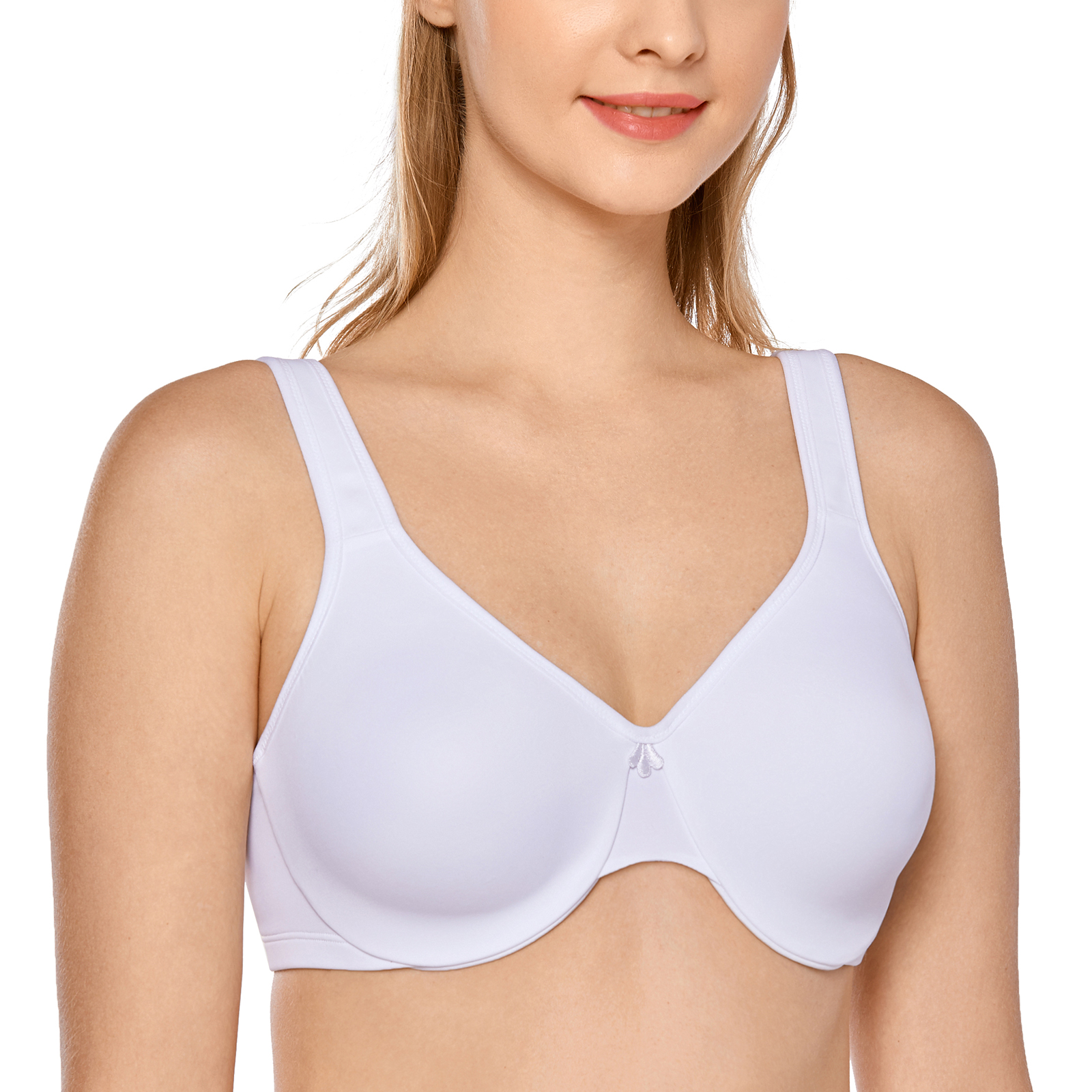 DELIMIRA Women's Non-Padded Underwire Minimizer Support Strapless Bra Rose  White 38DD : : Clothing, Shoes & Accessories