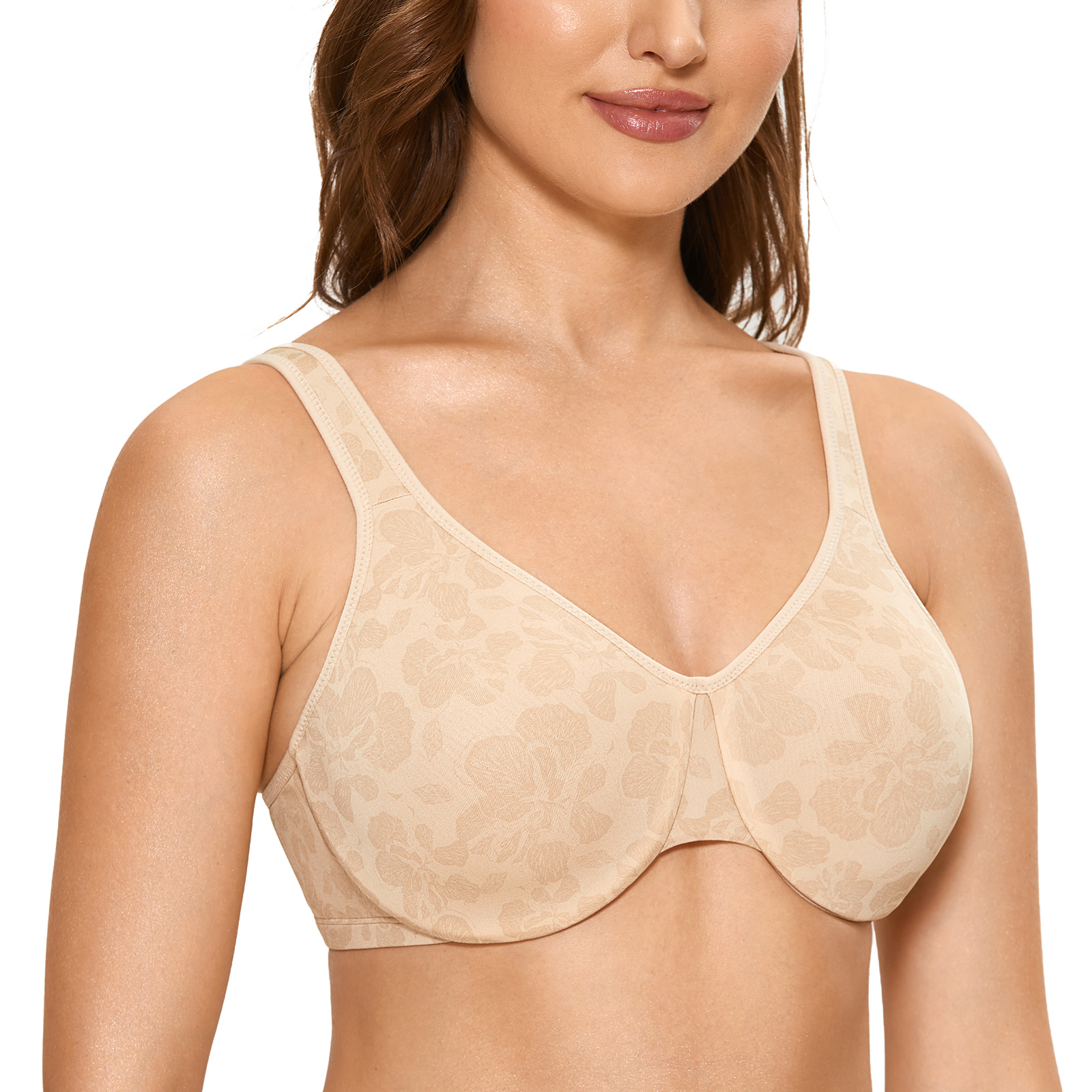 DELIMIRA Women's Seamless Minimizer Bras Smooth Full Figure Underwire Large  Bust