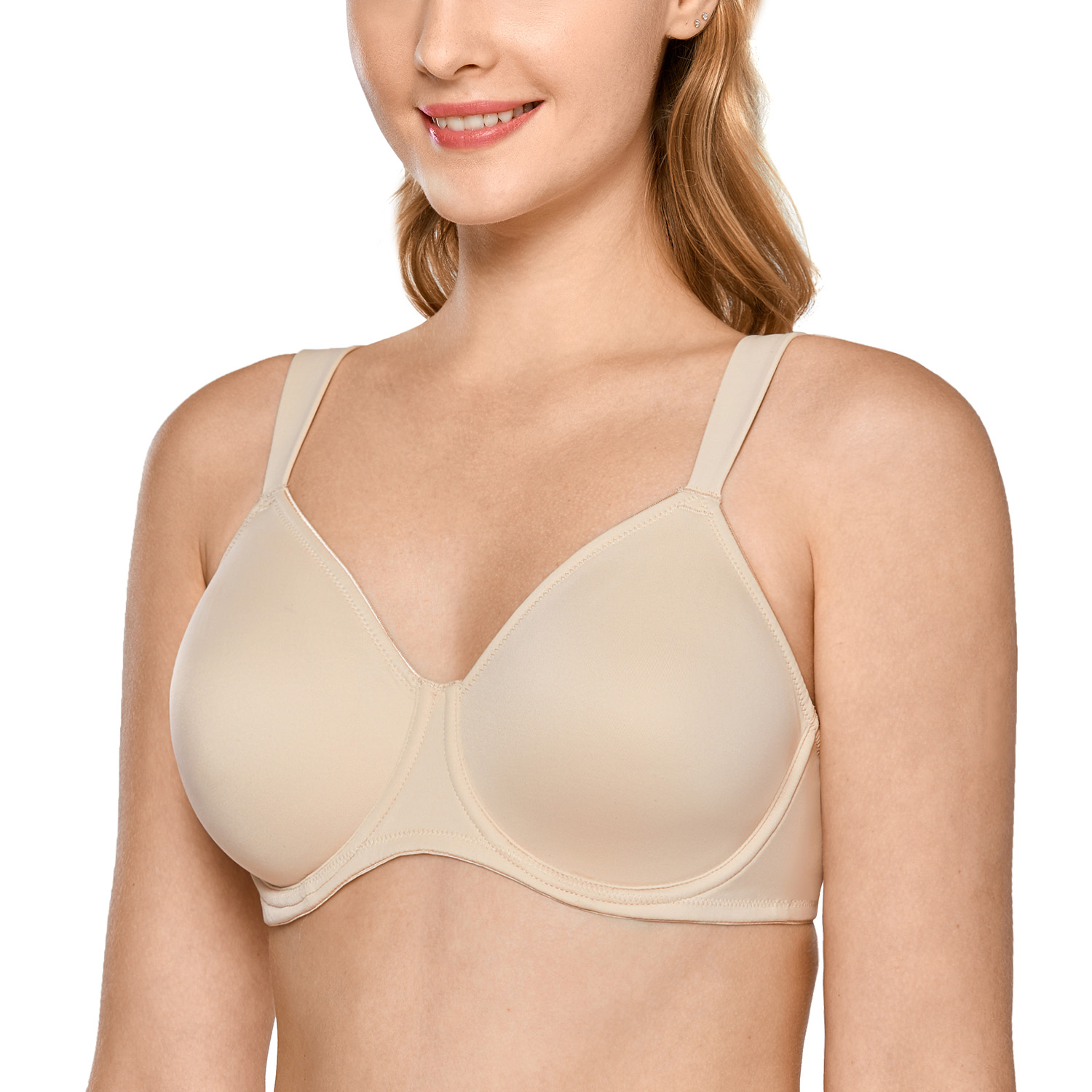 AISILIN Women's Strapless Bra for Big Bust Minimizer Unlined