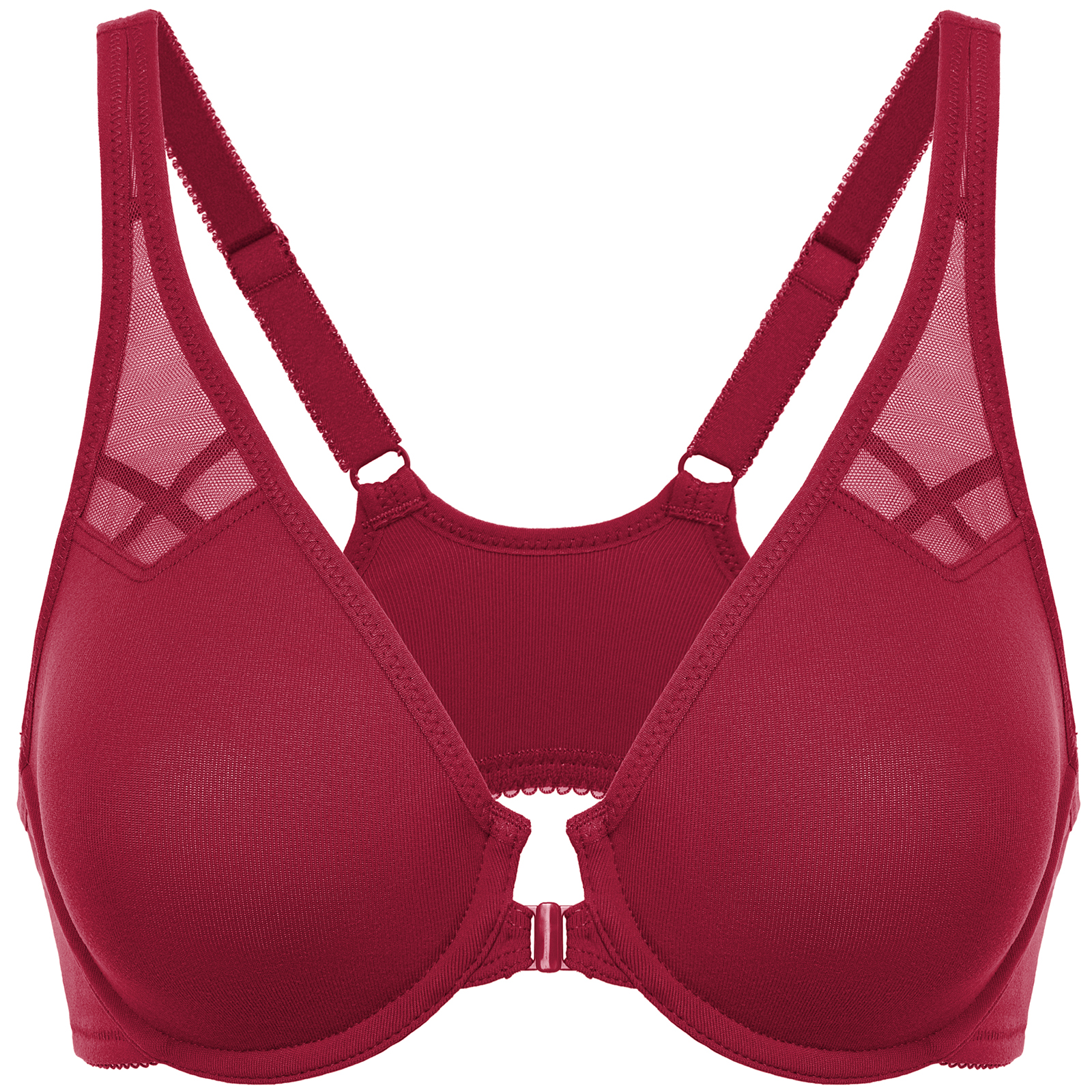 DELIMIRA Women's Front Closure Bra Racerback Plus Size Unlined Underwire  Full Coverage Plunge Bras, Gentle Rose, 34DD : : Clothing, Shoes &  Accessories