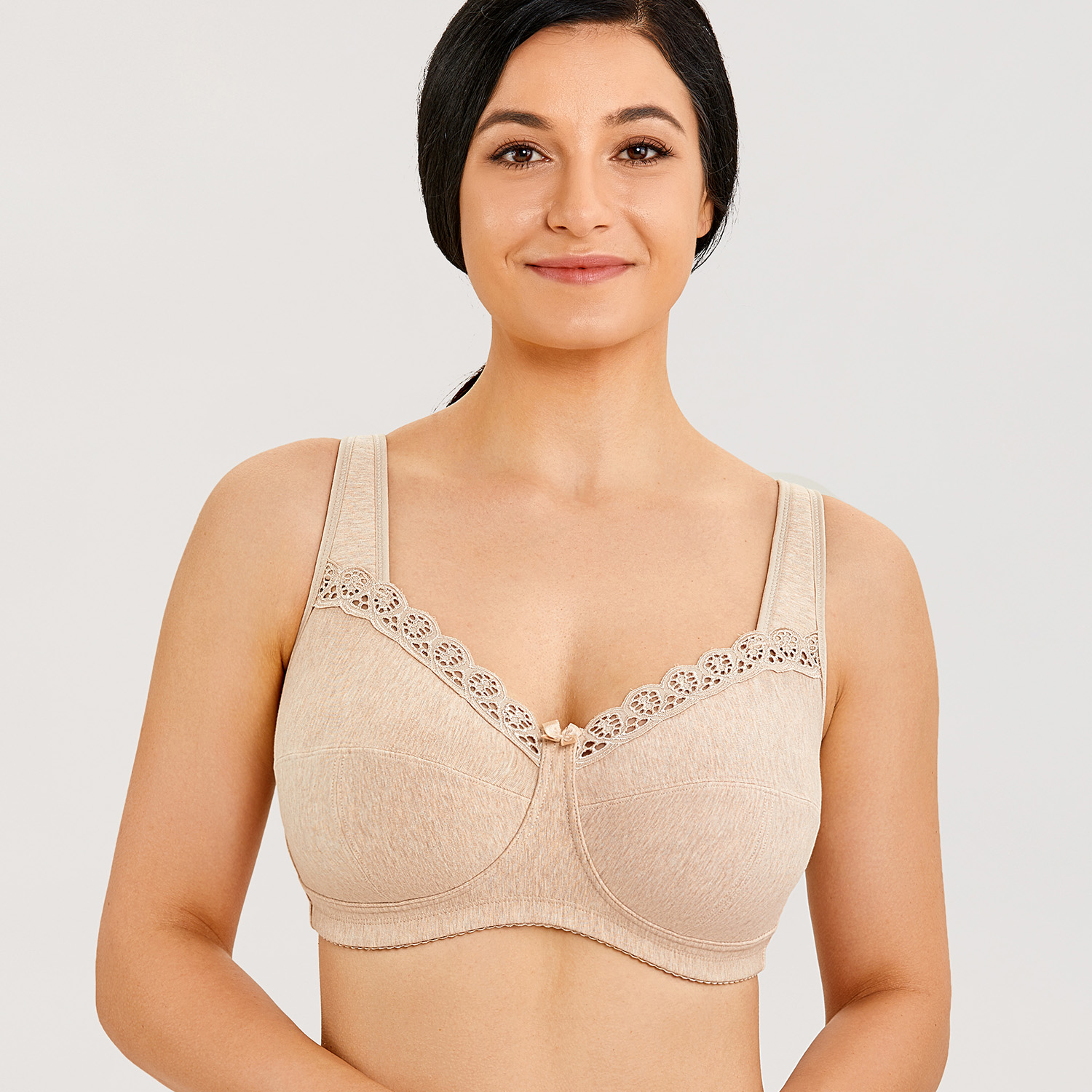 Women S Full Coverage Bra Wirefree Non Padded Plus Size Support Cotton Ebay