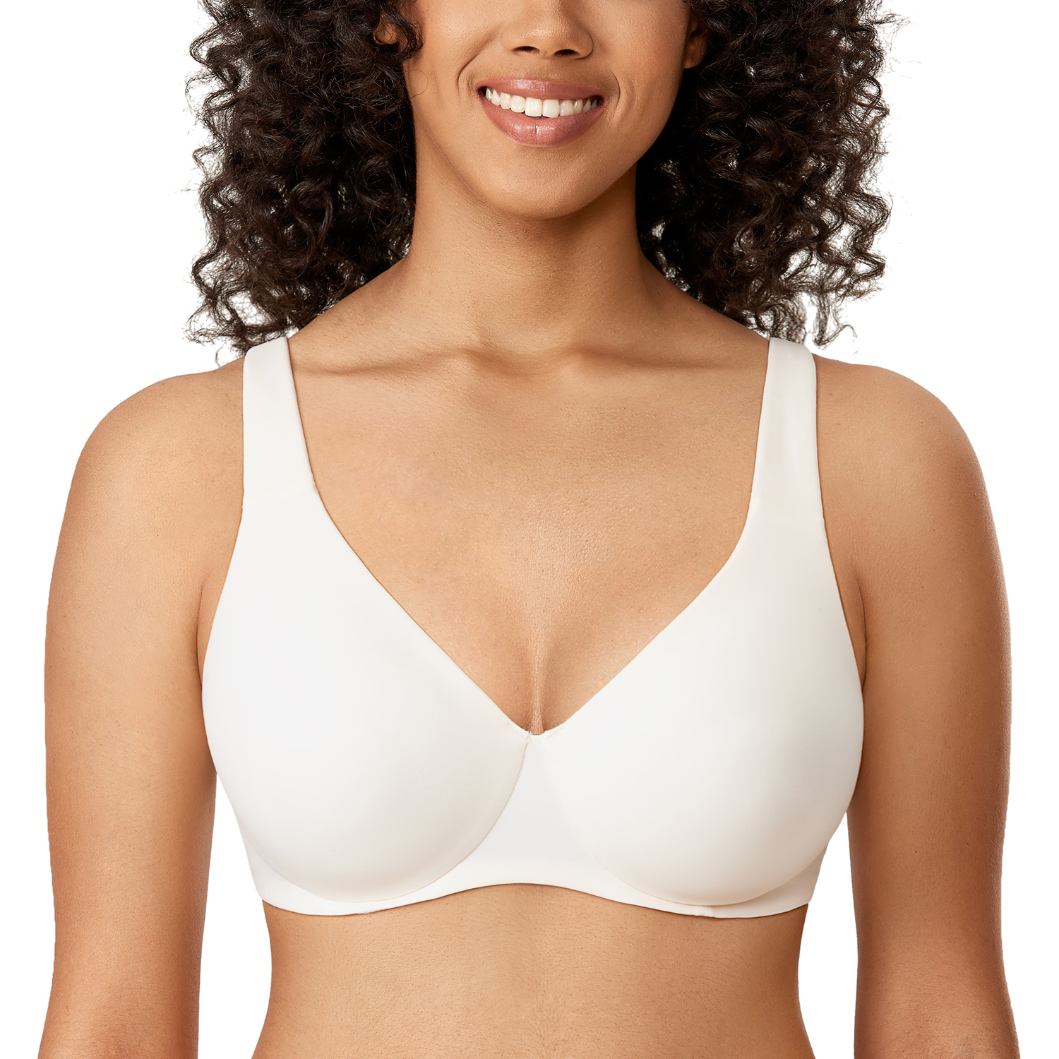 AISILIN Women's Minimizer Bra Plus Size Unlined Full Coverage Smooth  Underwire